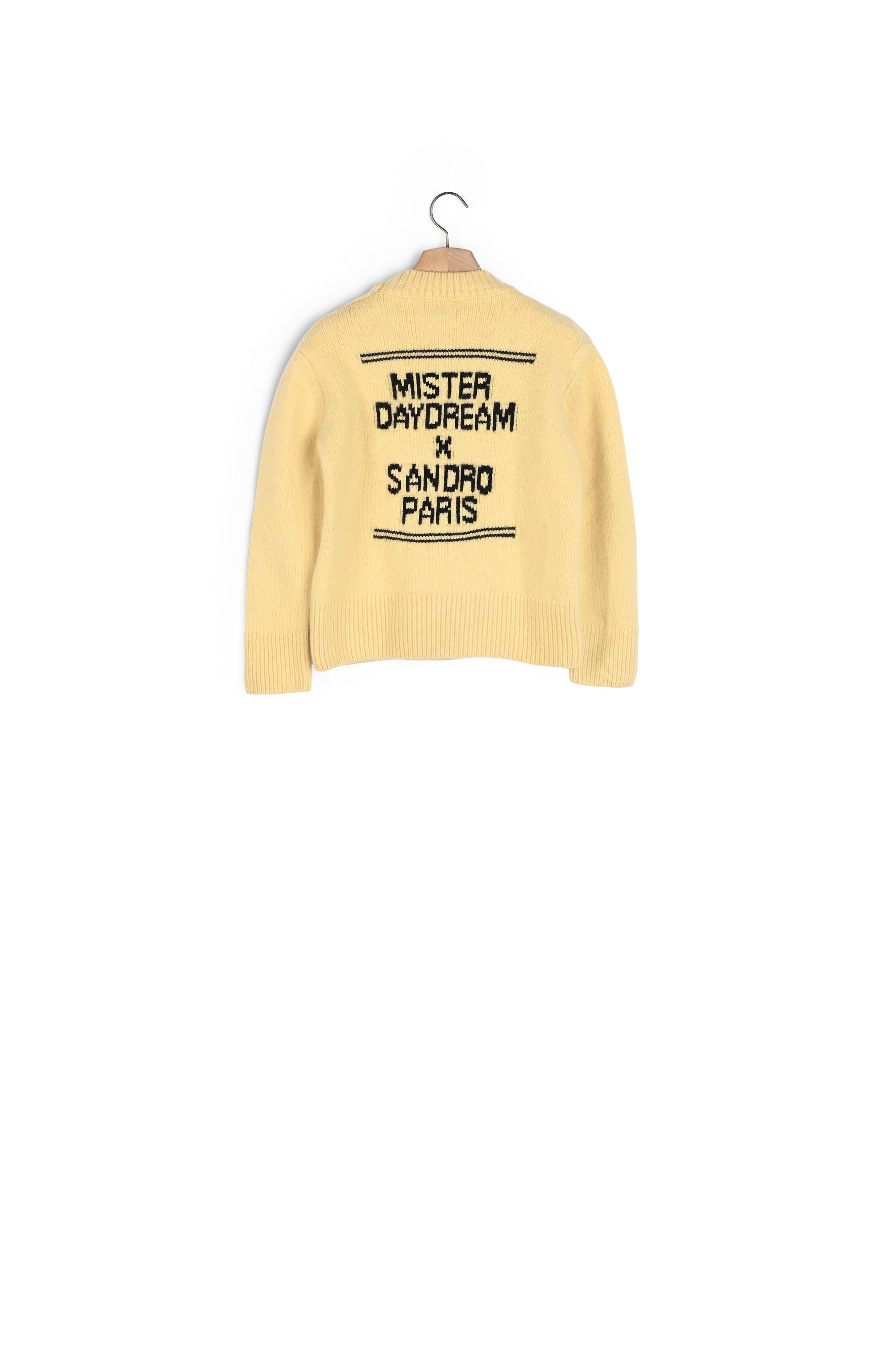 Pull Jaune Pâle Sandro seconde main