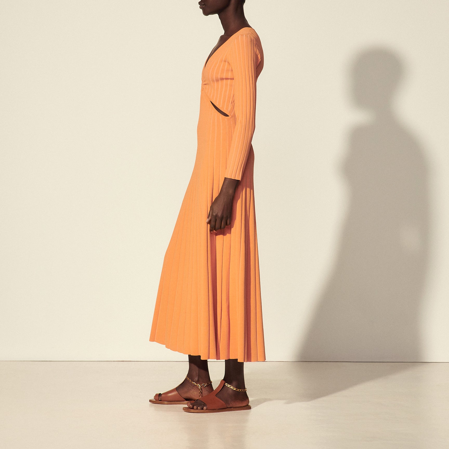 Robe longue en Maille Sandro seconde main