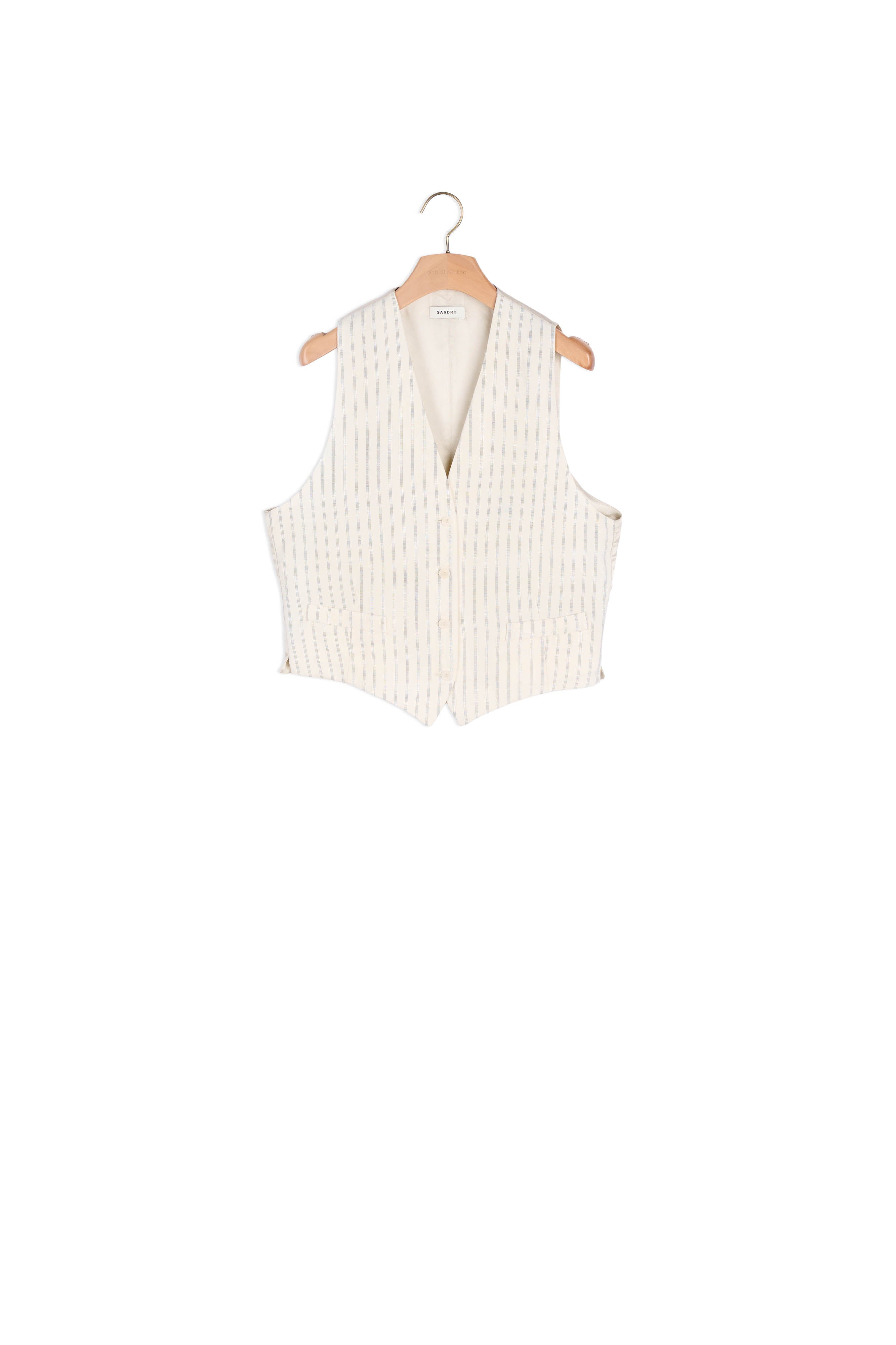 Gilet d'homme à rayures Sandro seconde main