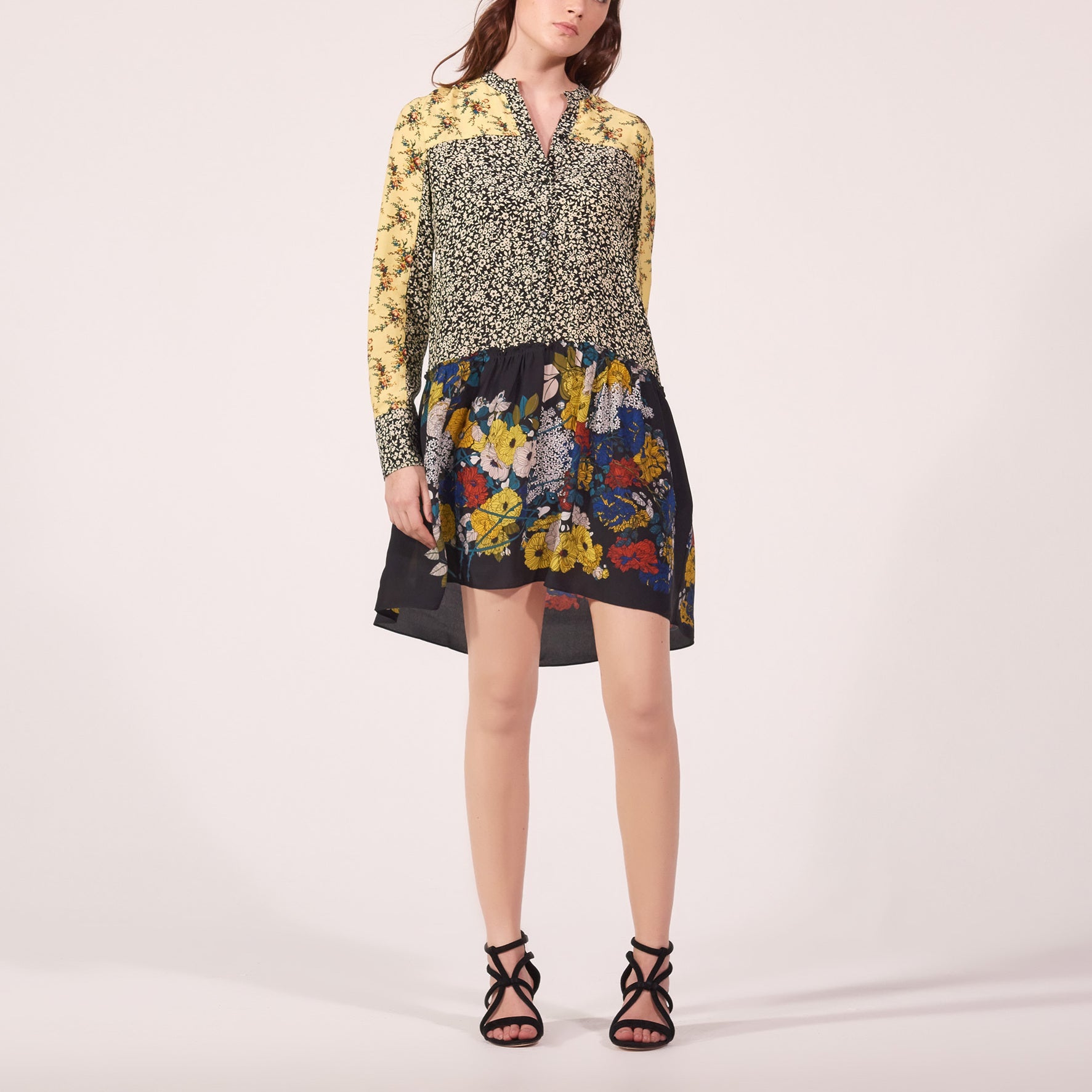 Robe en patchwork fleuri Sandro seconde main