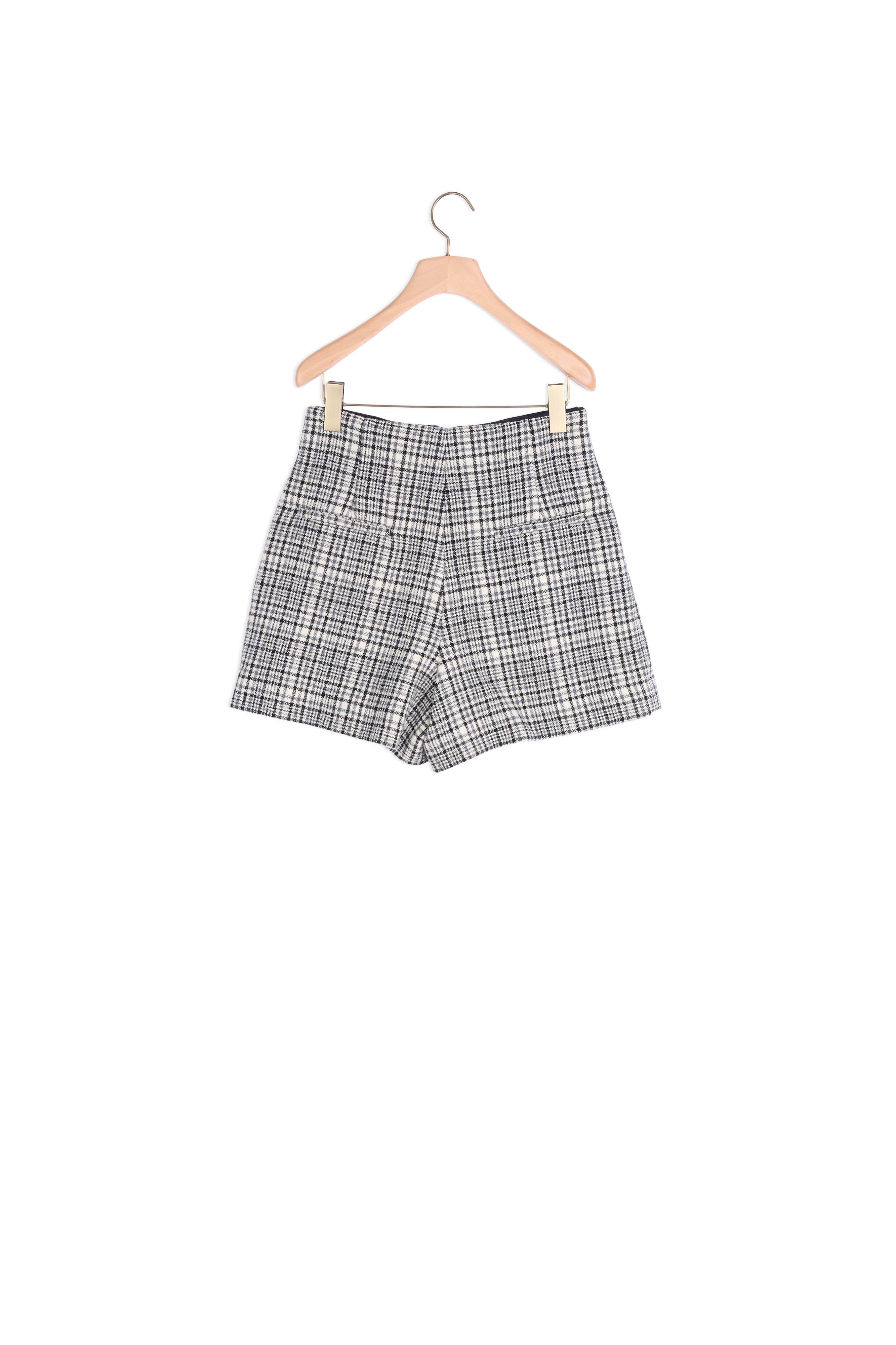 Short zippé à carreaux Sandro seconde main