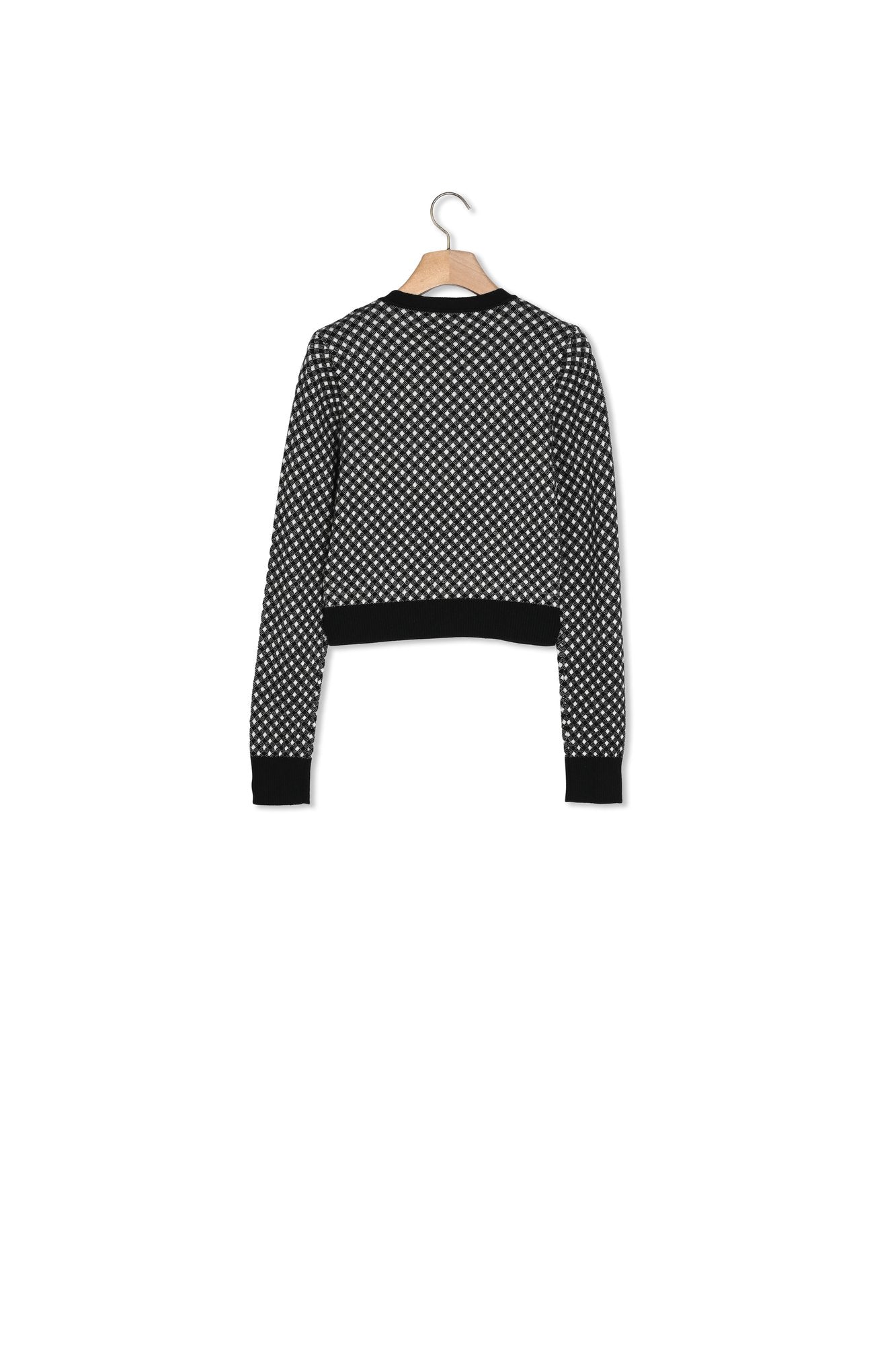 Cardigan jacquard carreaux Sandro seconde main