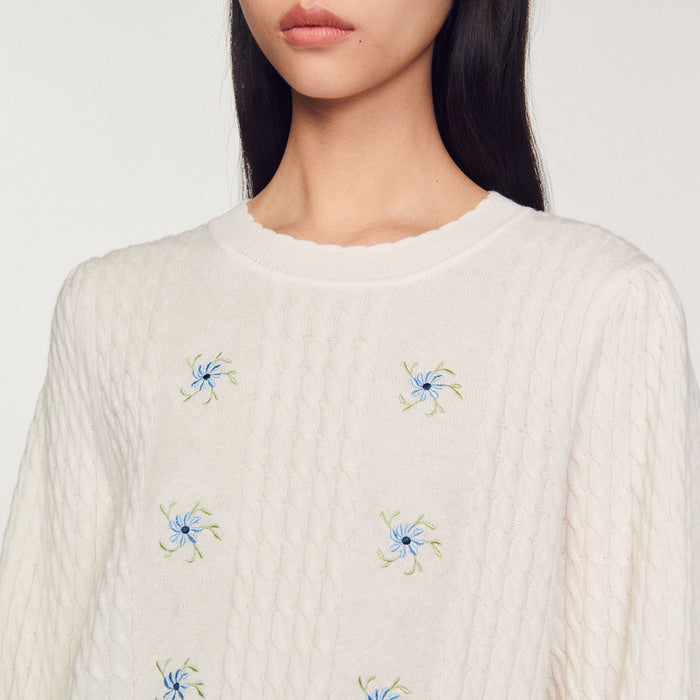 Pull en Maille brodé Sandro seconde main