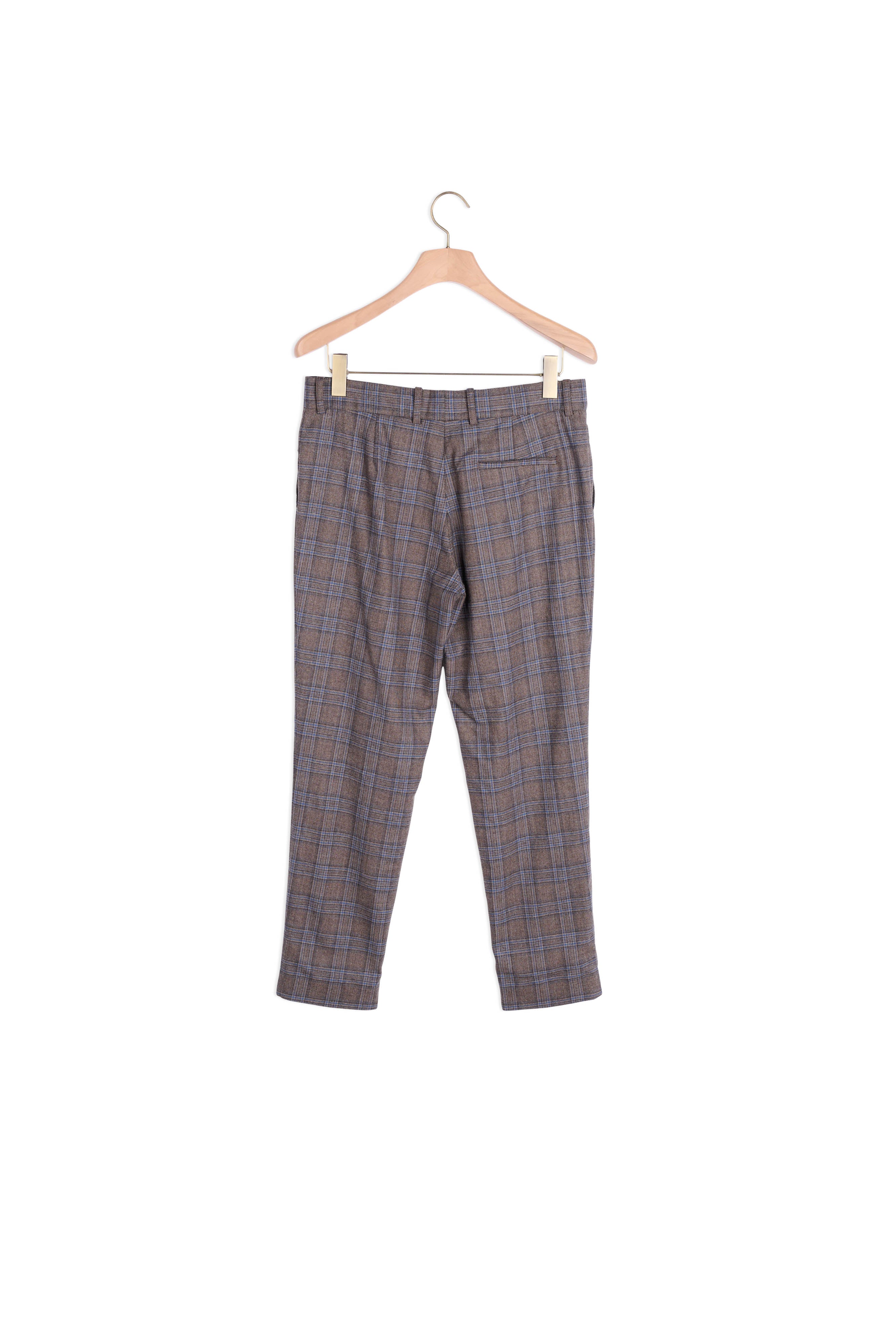 Pantalon droit à carreaux Sandro seconde main