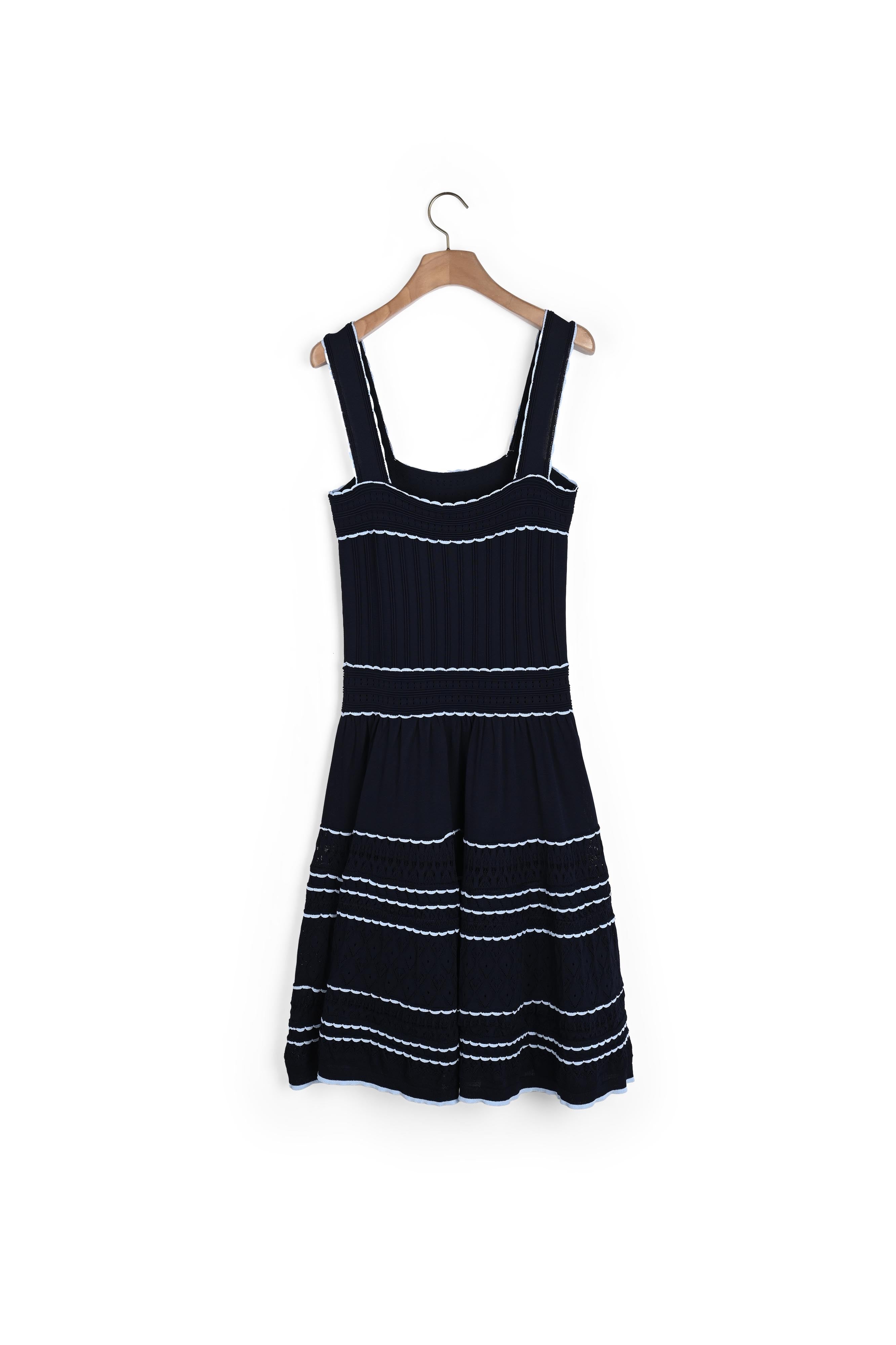 Robe en Maille pointelle à bretelles Sandro seconde main