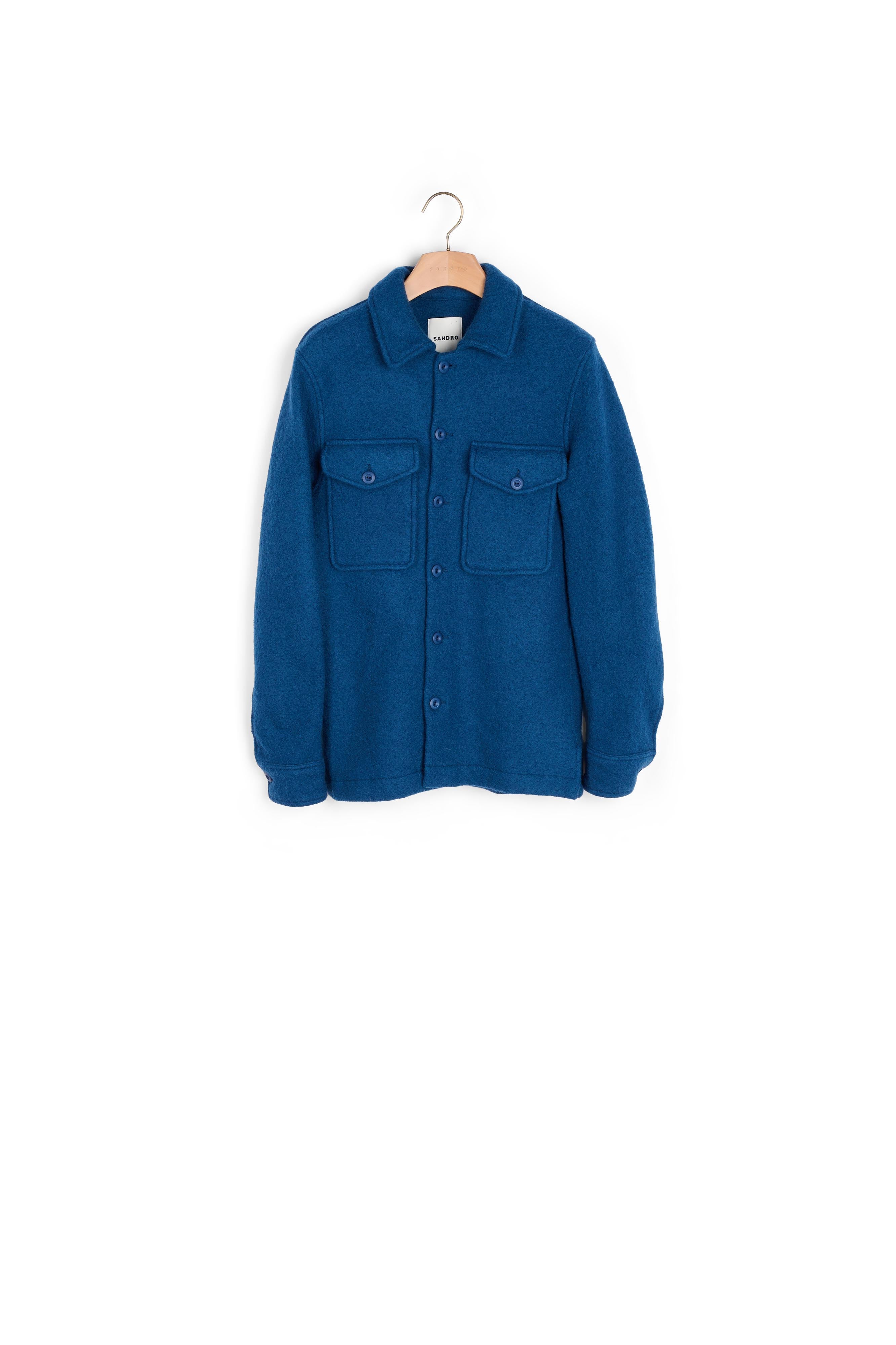 SurChemise en laine bouillie Sandro seconde main