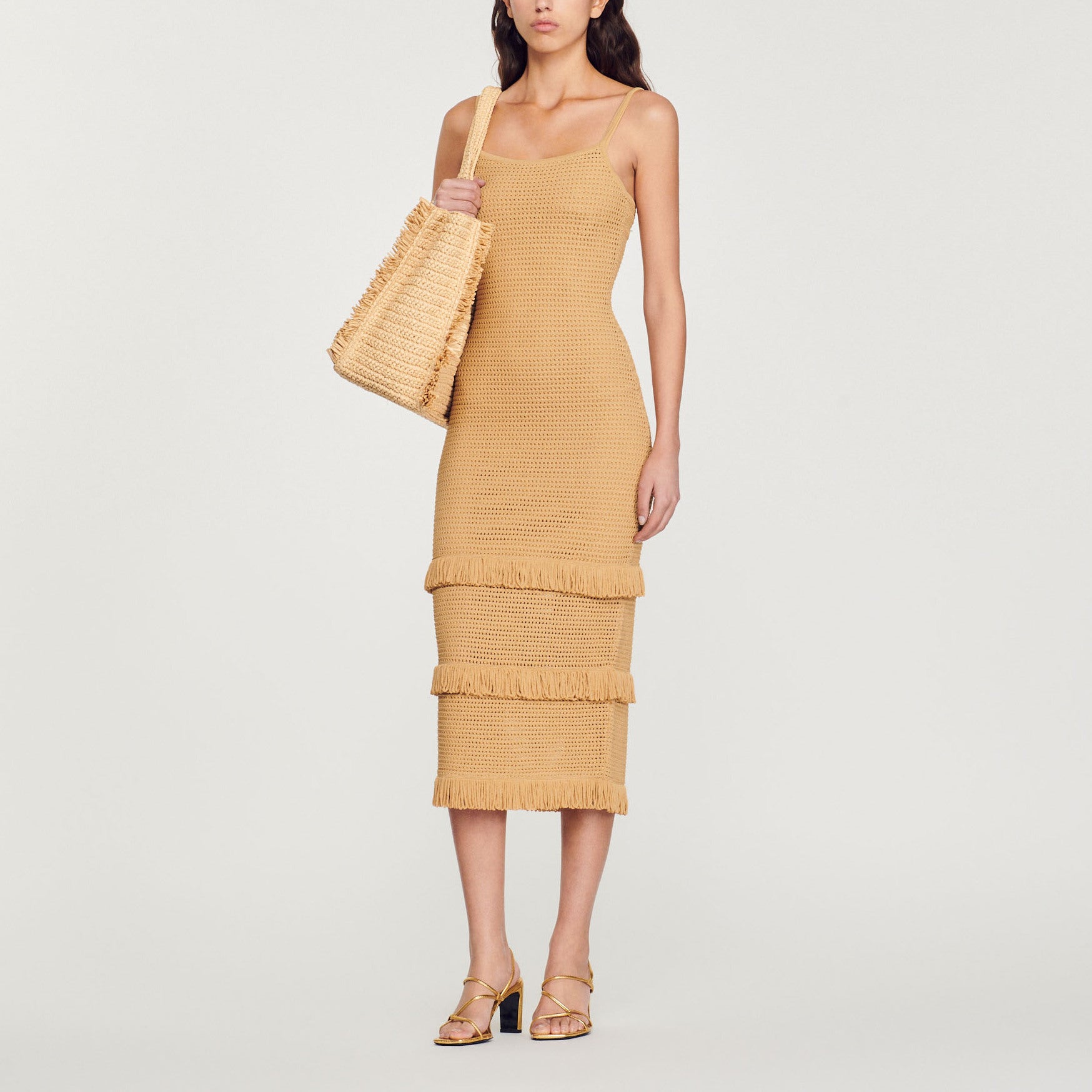 Robe midi en Maille Sandro seconde main