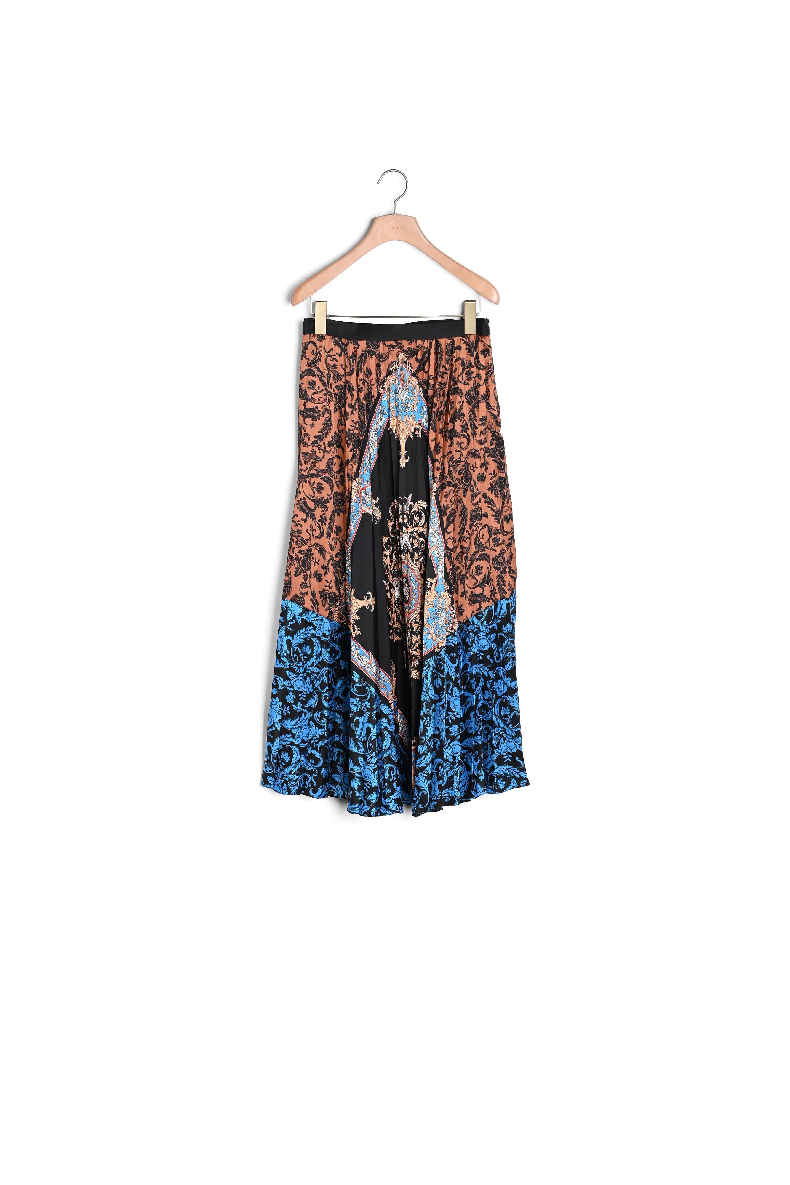 Jupe longue plissée  imprimée Sandro seconde main