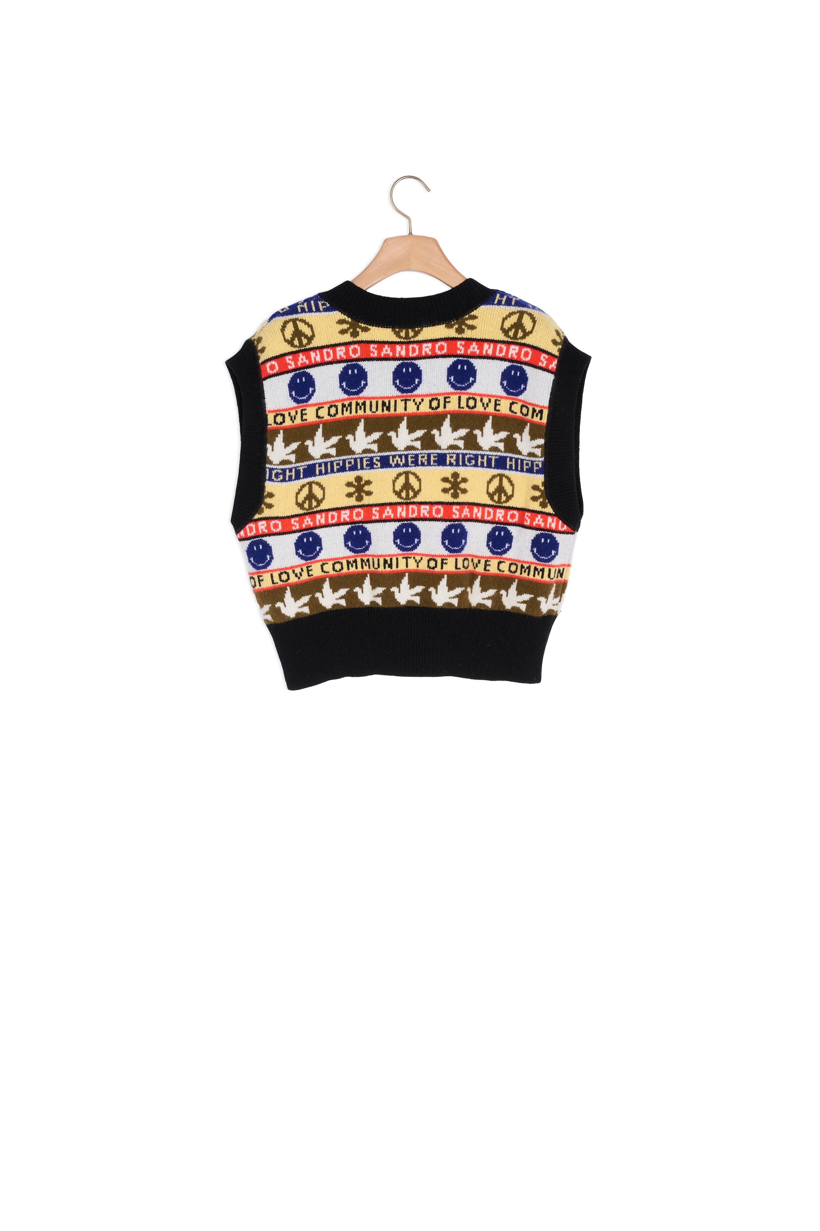 Pull sans manches à motifs Sandro seconde main