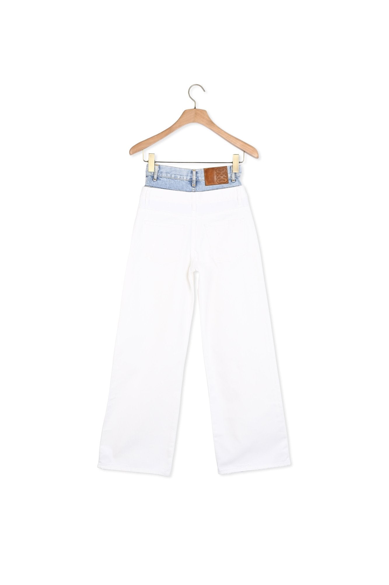 Jean double ceinture bicolore Sandro seconde main