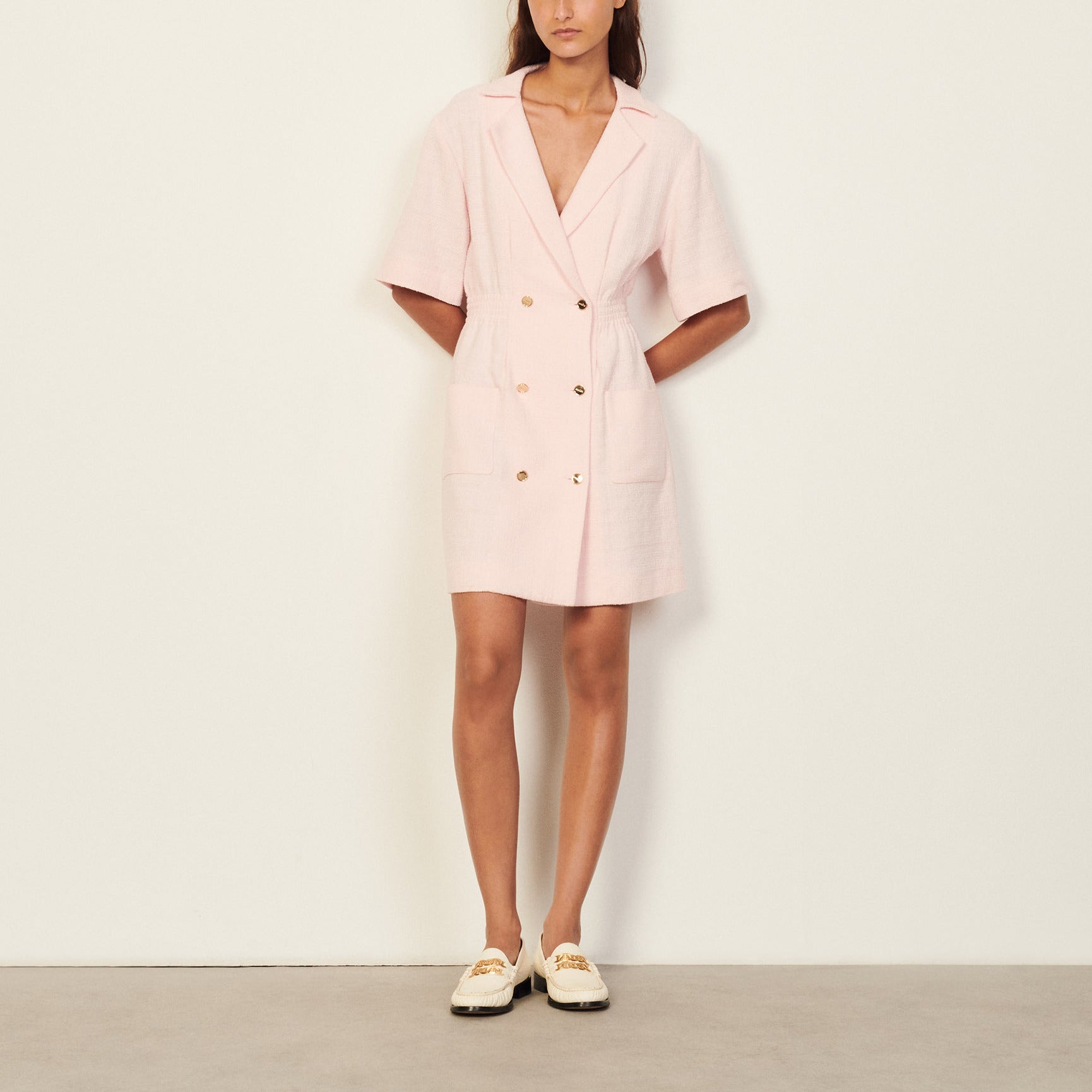 Robe à col tailleur Sandro seconde main