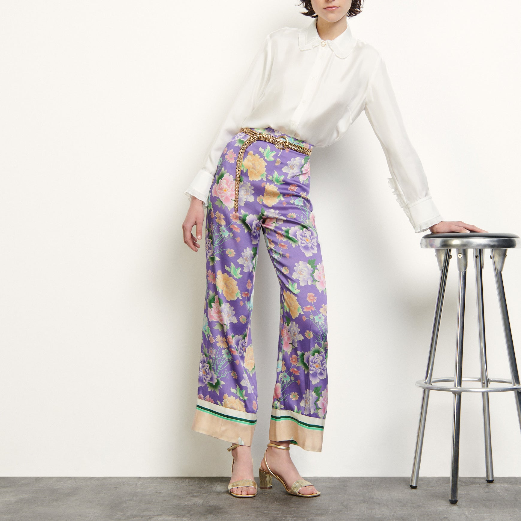 Pantalon large imprimé Sandro seconde main