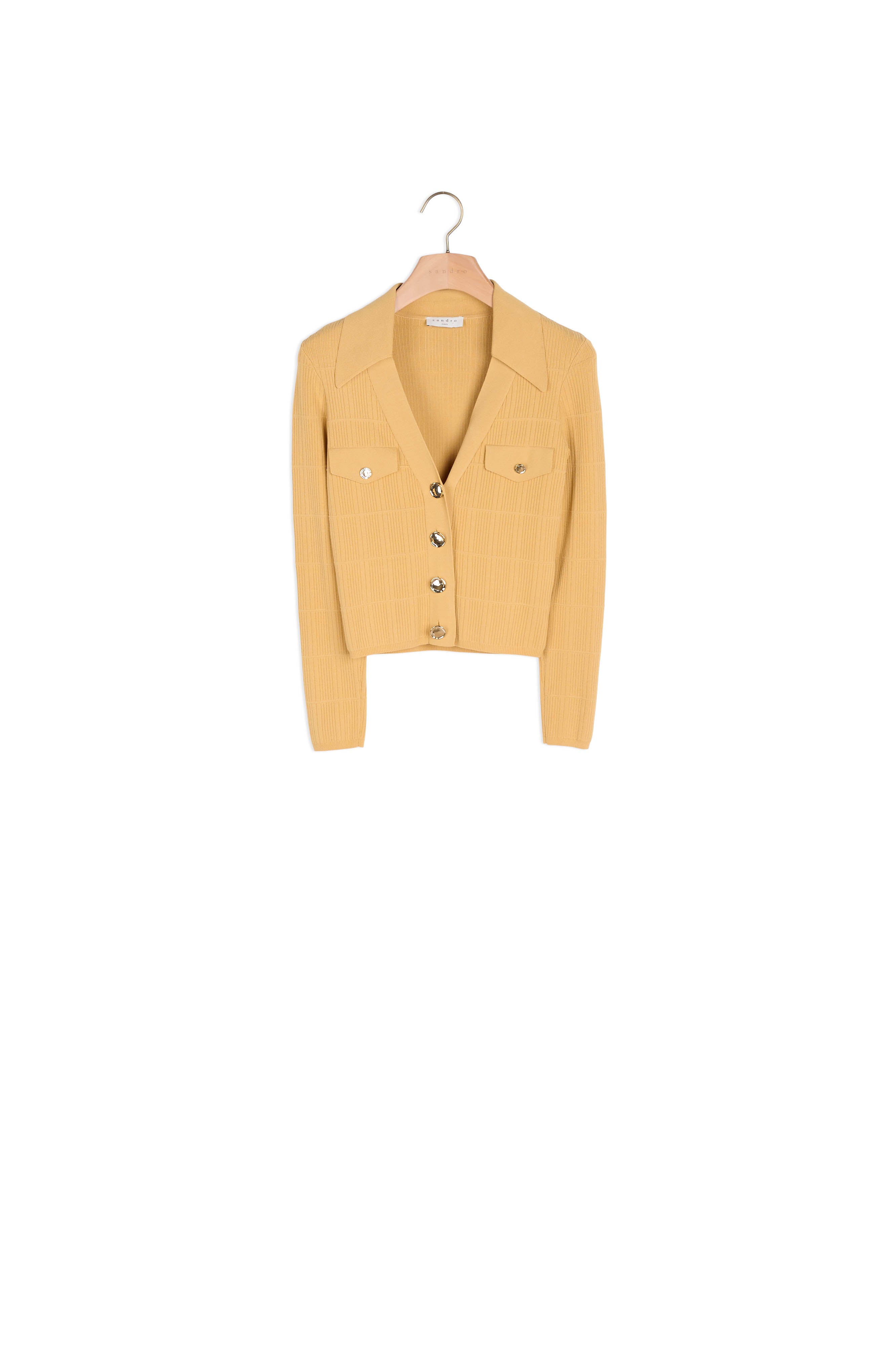 Cardigan en Maille à col polo Sandro seconde main