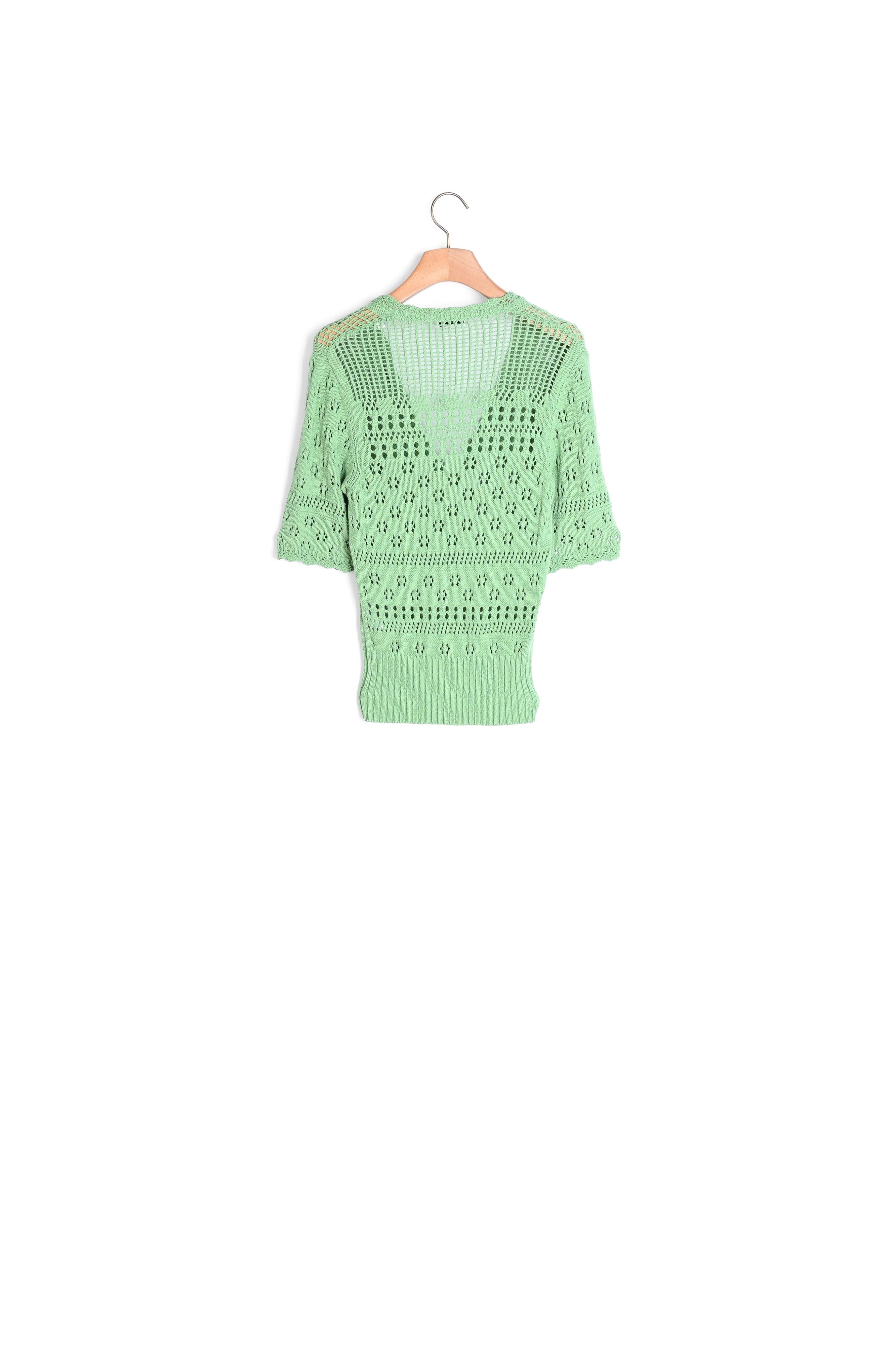 Pull manches courtes en Maille fantaisie Sandro seconde main