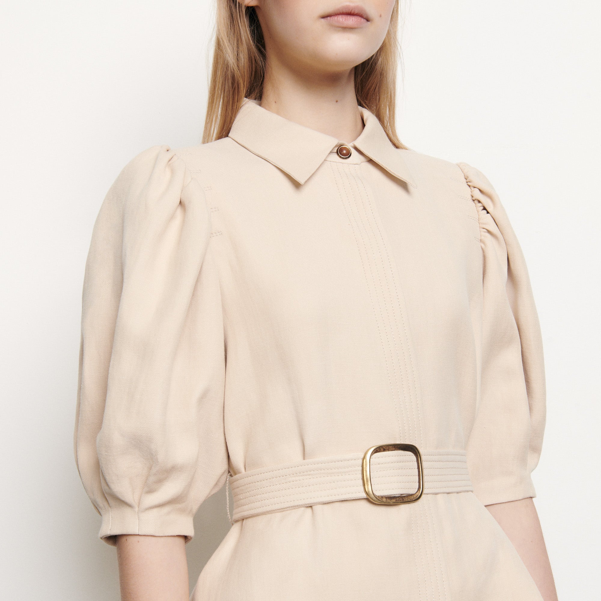 Robe Manteau en coton et lin Sandro seconde main