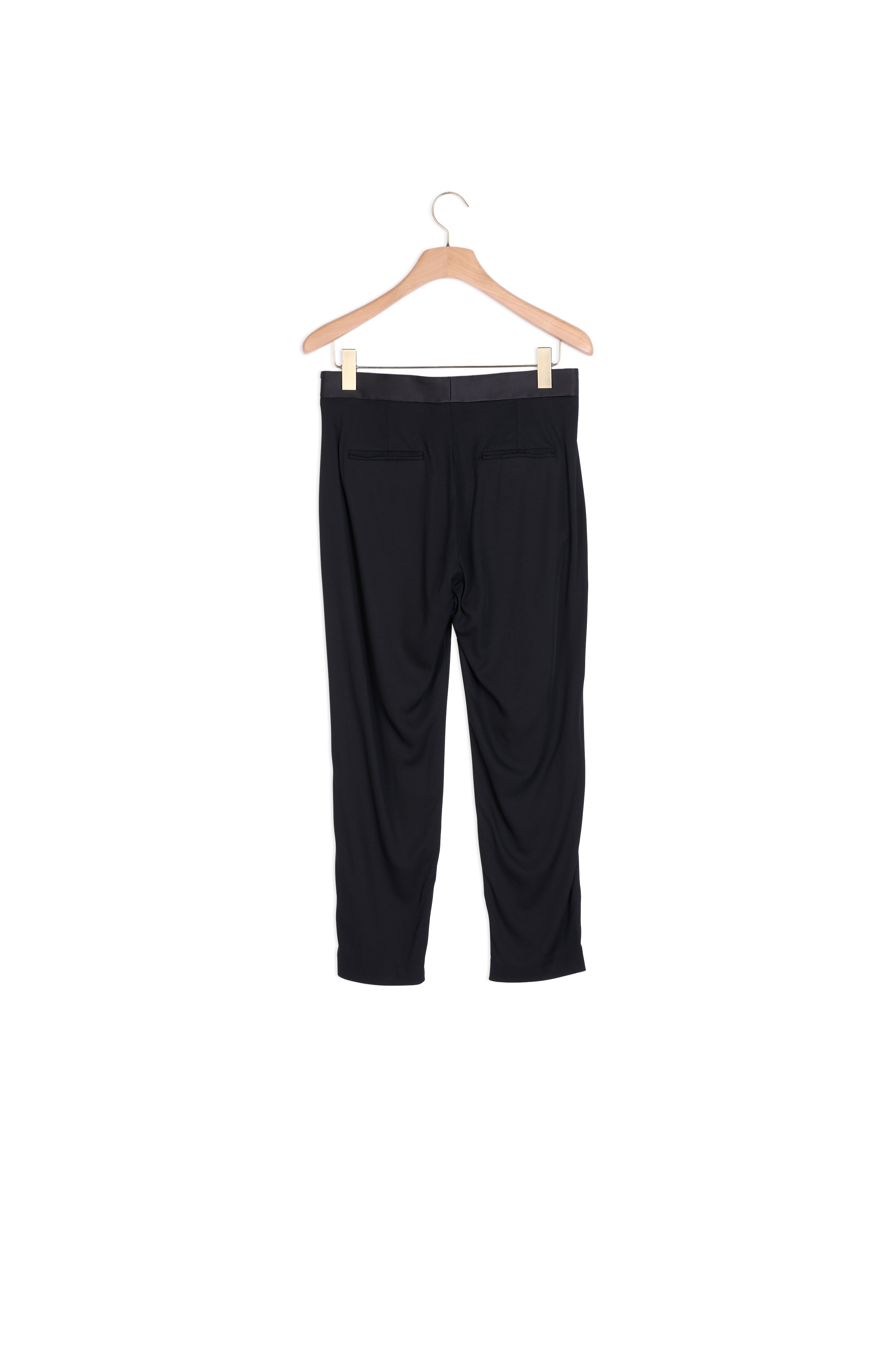 Pantalon avec empiècement de satin Sandro seconde main