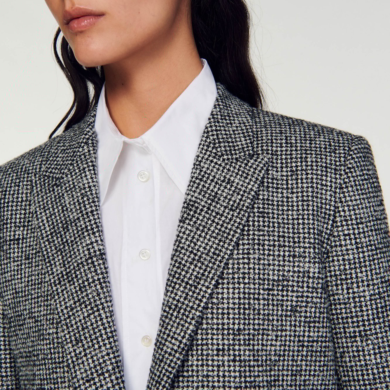 Veste de tailleur pied de poule Sandro seconde main