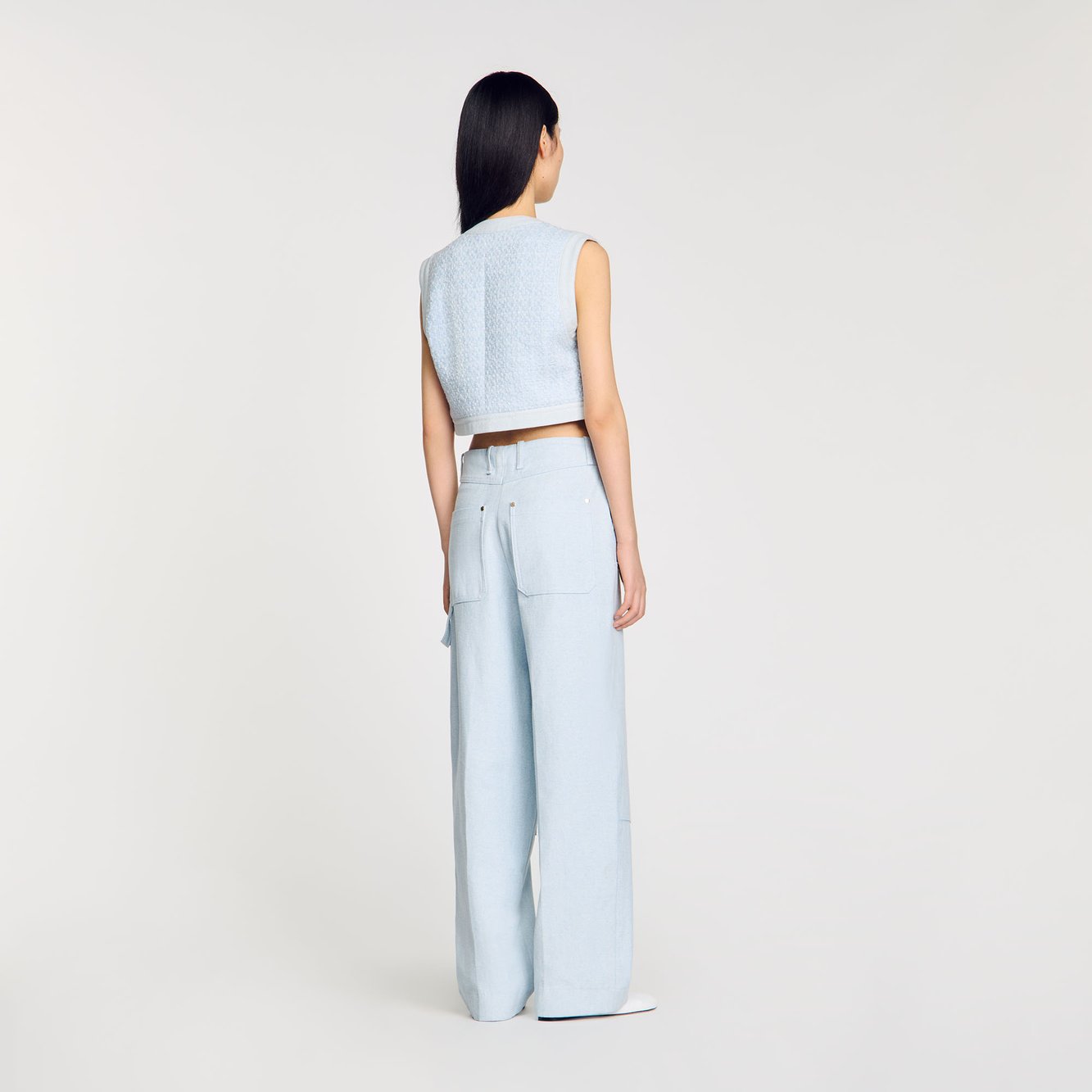 Veston en tweed fantaisie Sandro seconde main