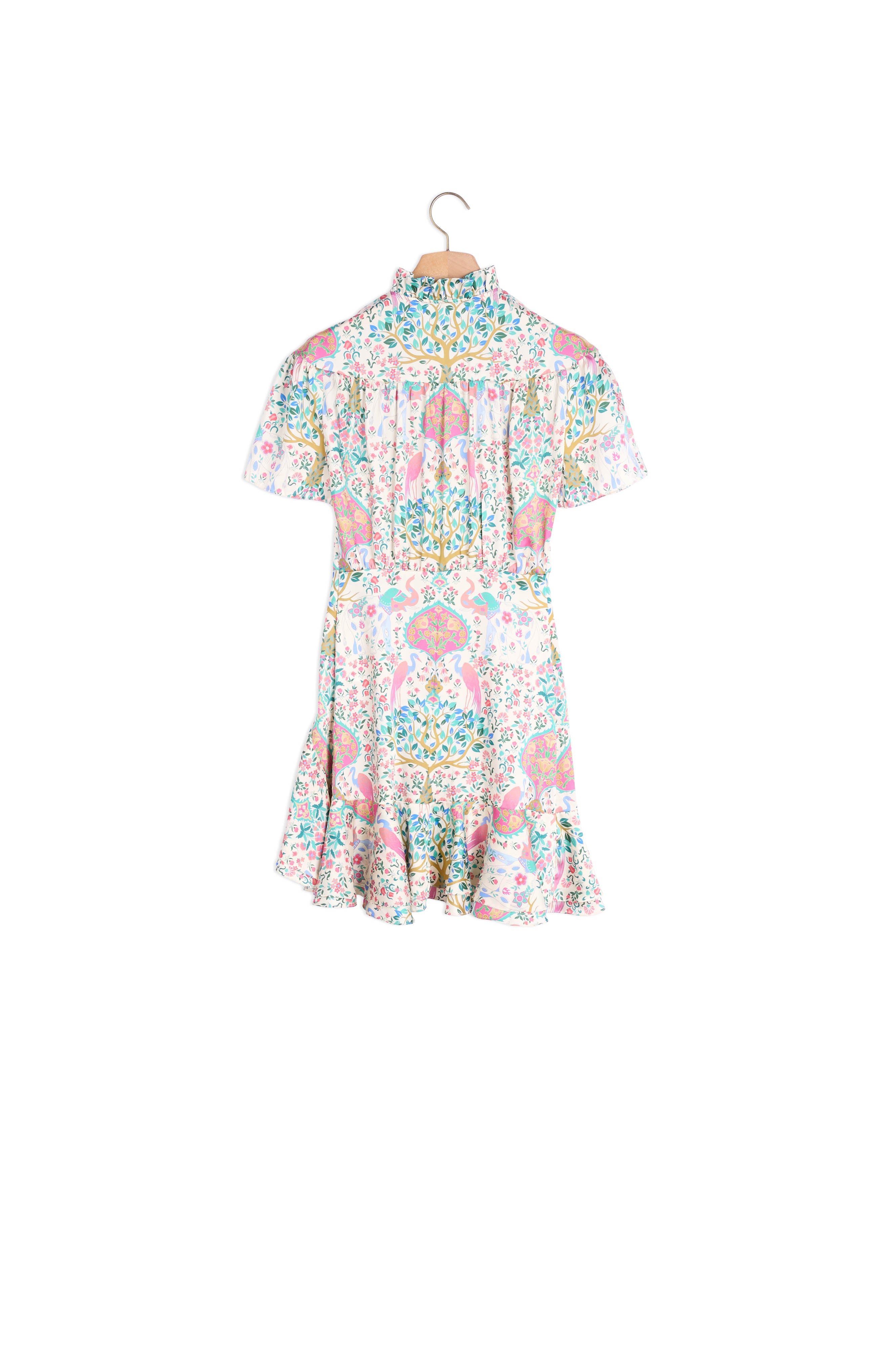 Robe courte imprimée à volants Sandro seconde main