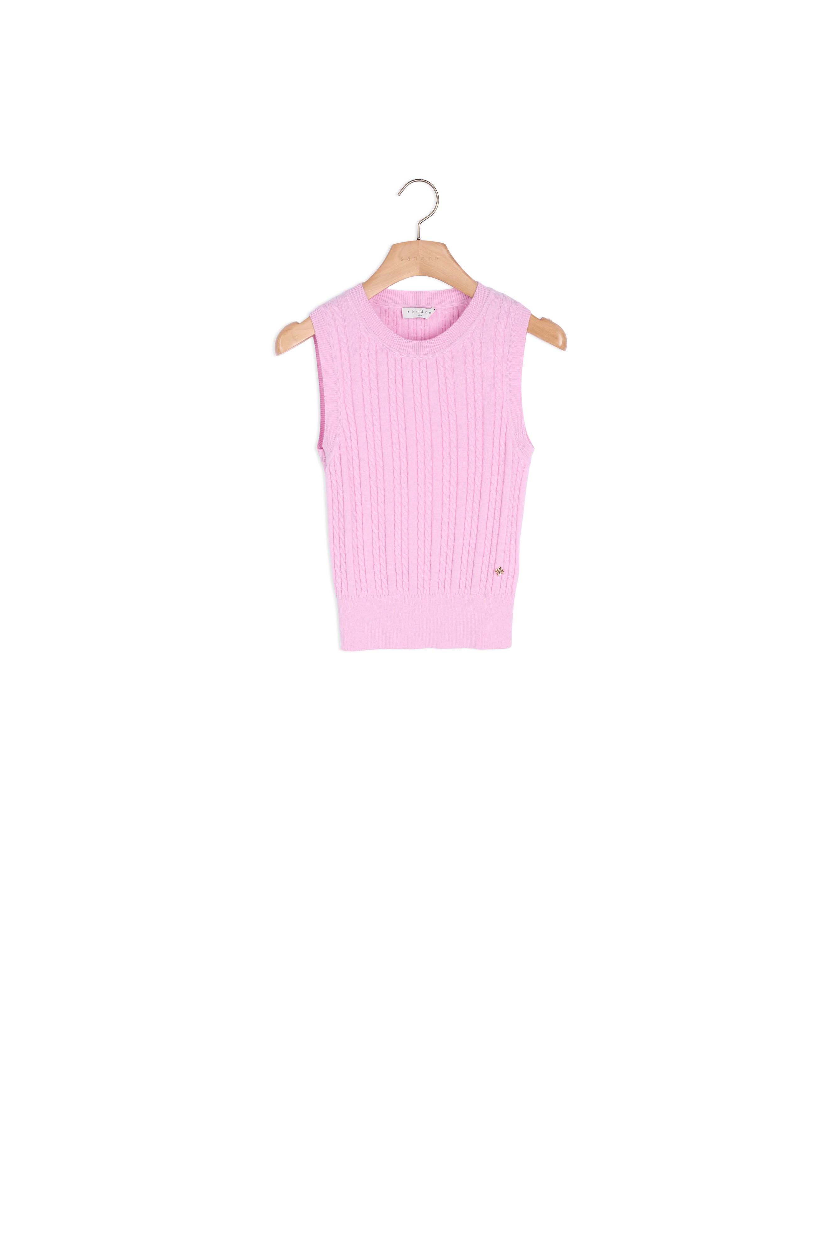 Pull sans manche en laine Sandro seconde main