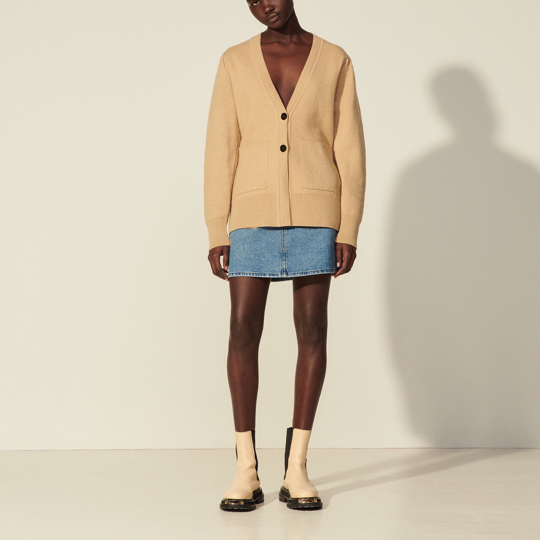 Cardigan long boutonné Sandro seconde main