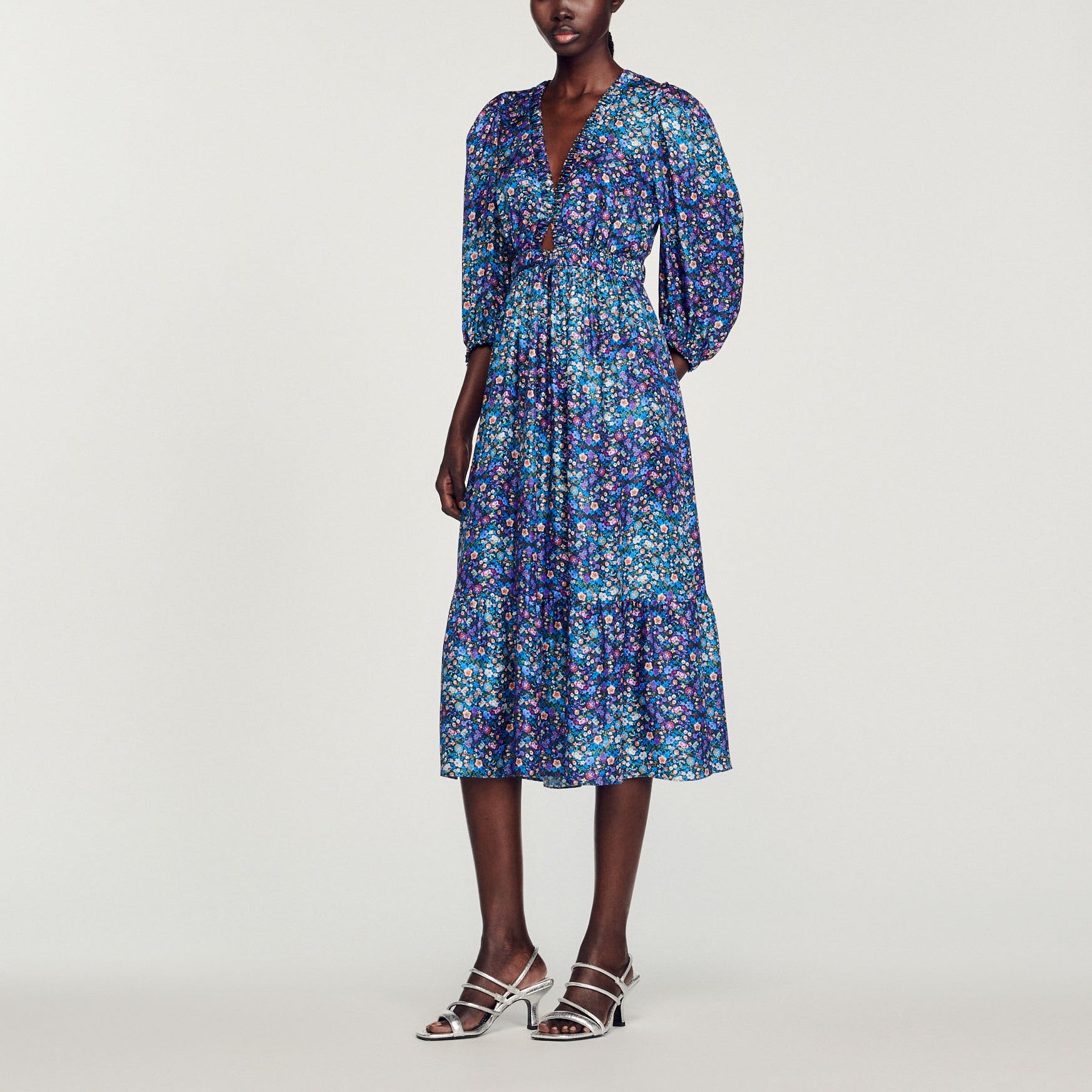 Robe longue imprimé fleuri Sandro seconde main