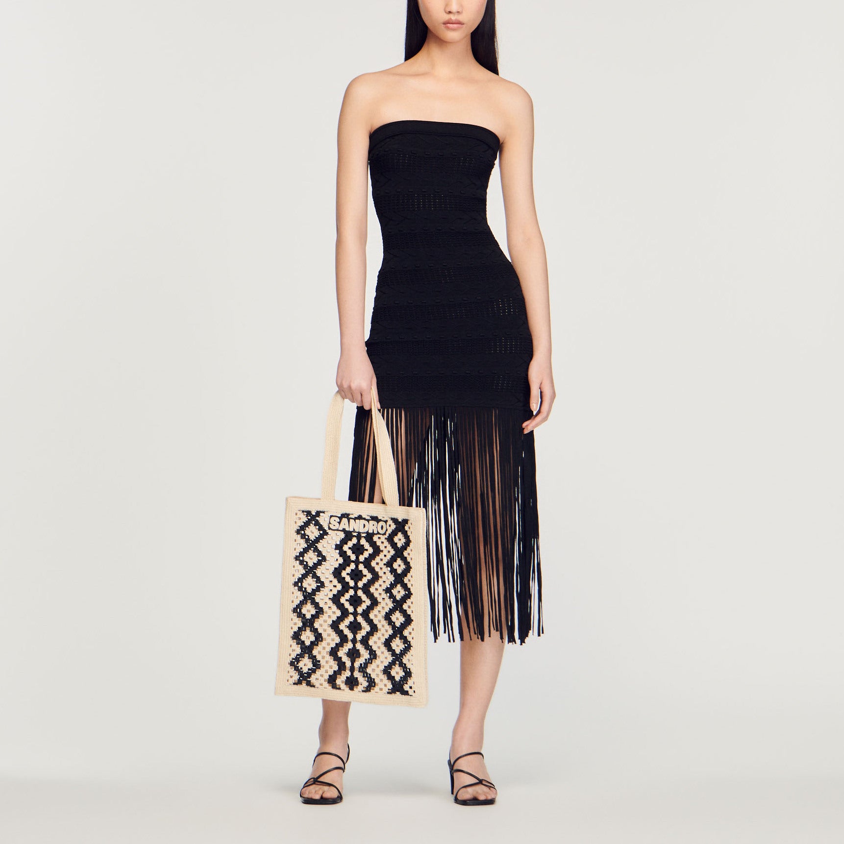 Robe bustier frangée Sandro seconde main