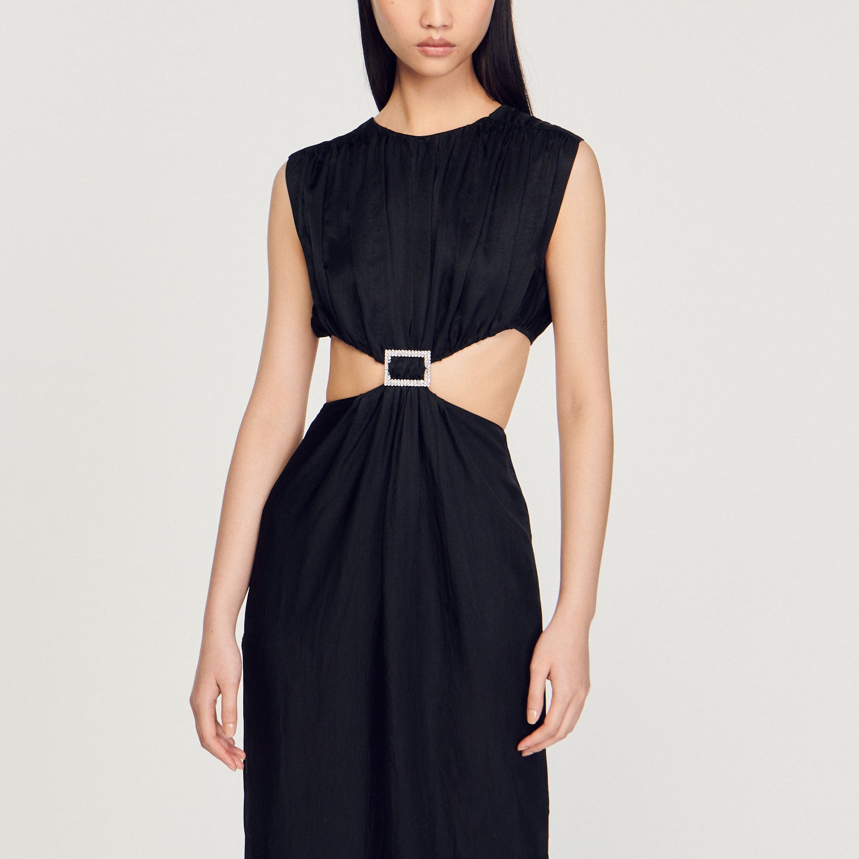 Robe mi-longue bijou Sandro seconde main