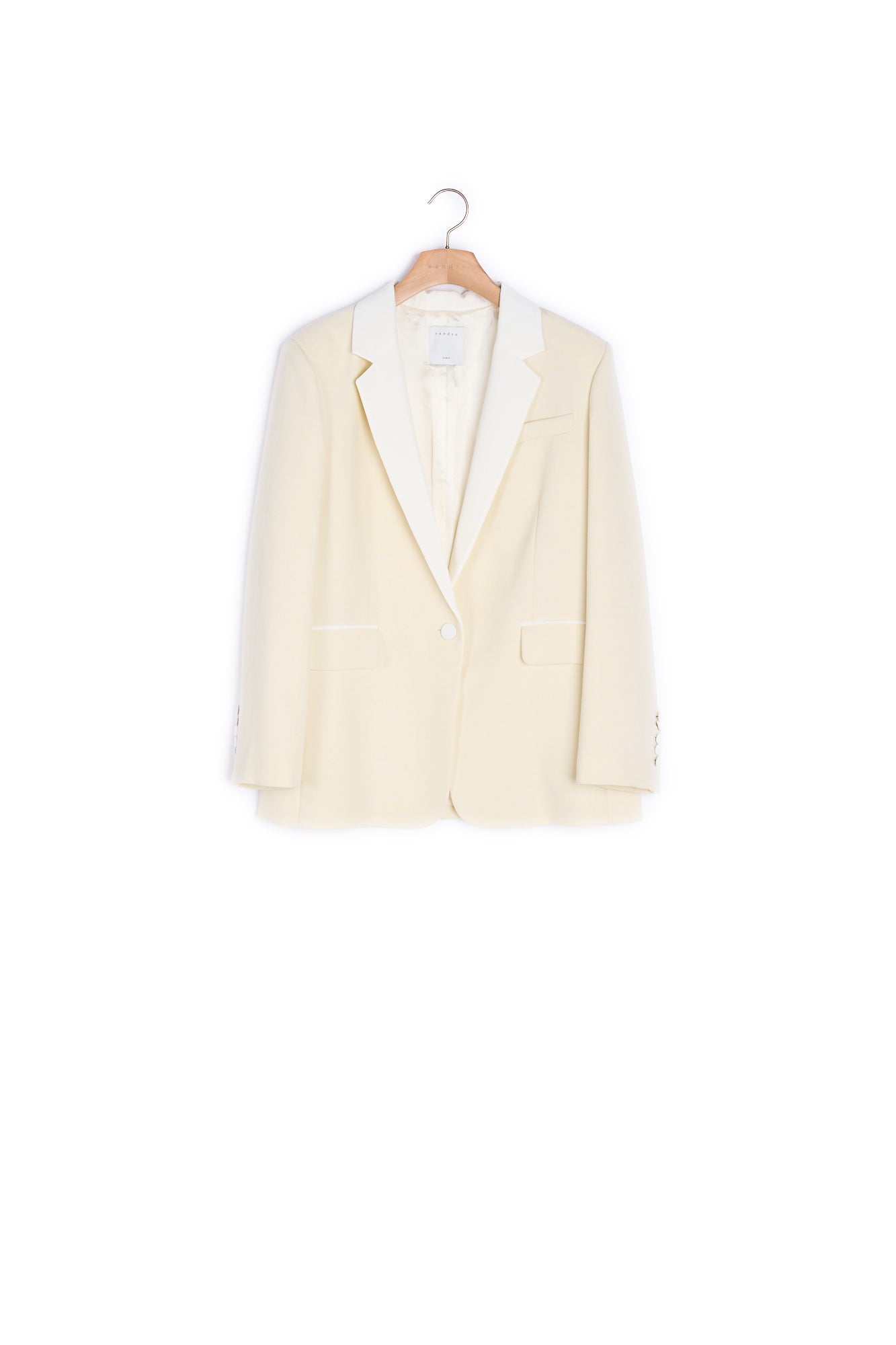 Veste de tailleur à col contrasté Sandro seconde main