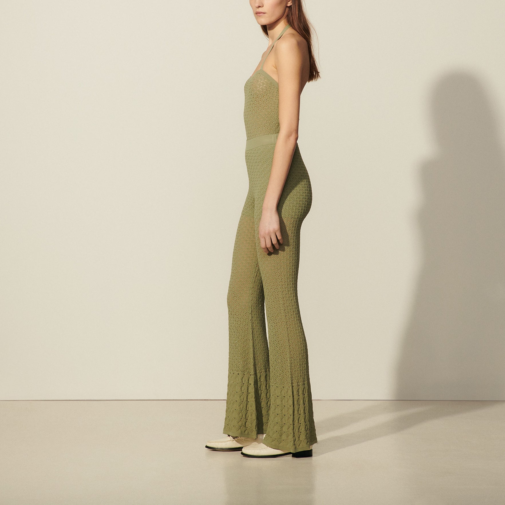 Pantalon en Maille pointelle Sandro seconde main