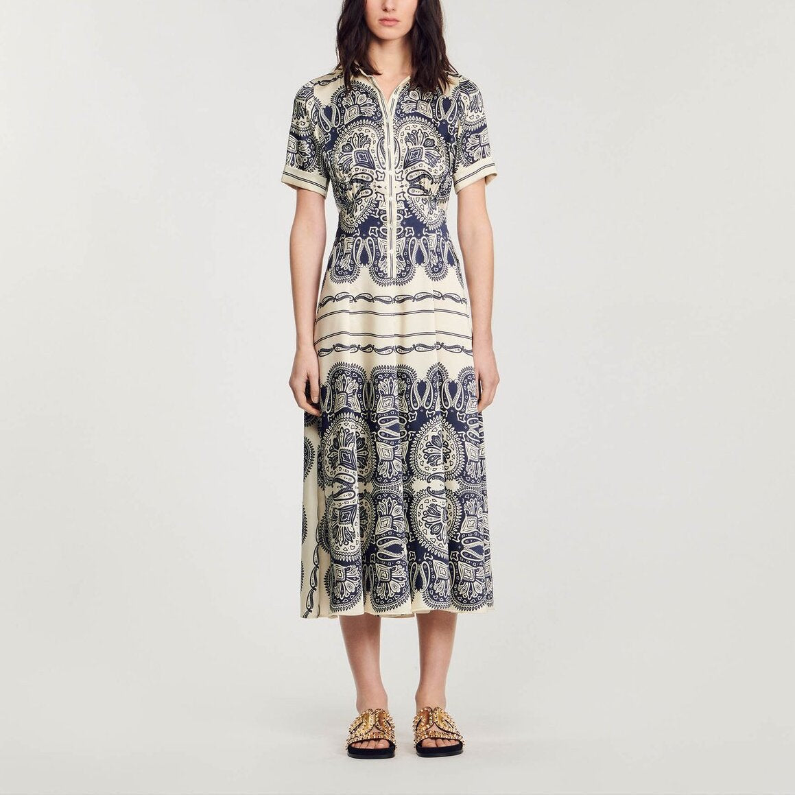 Robe longue imprimée Sandro seconde main