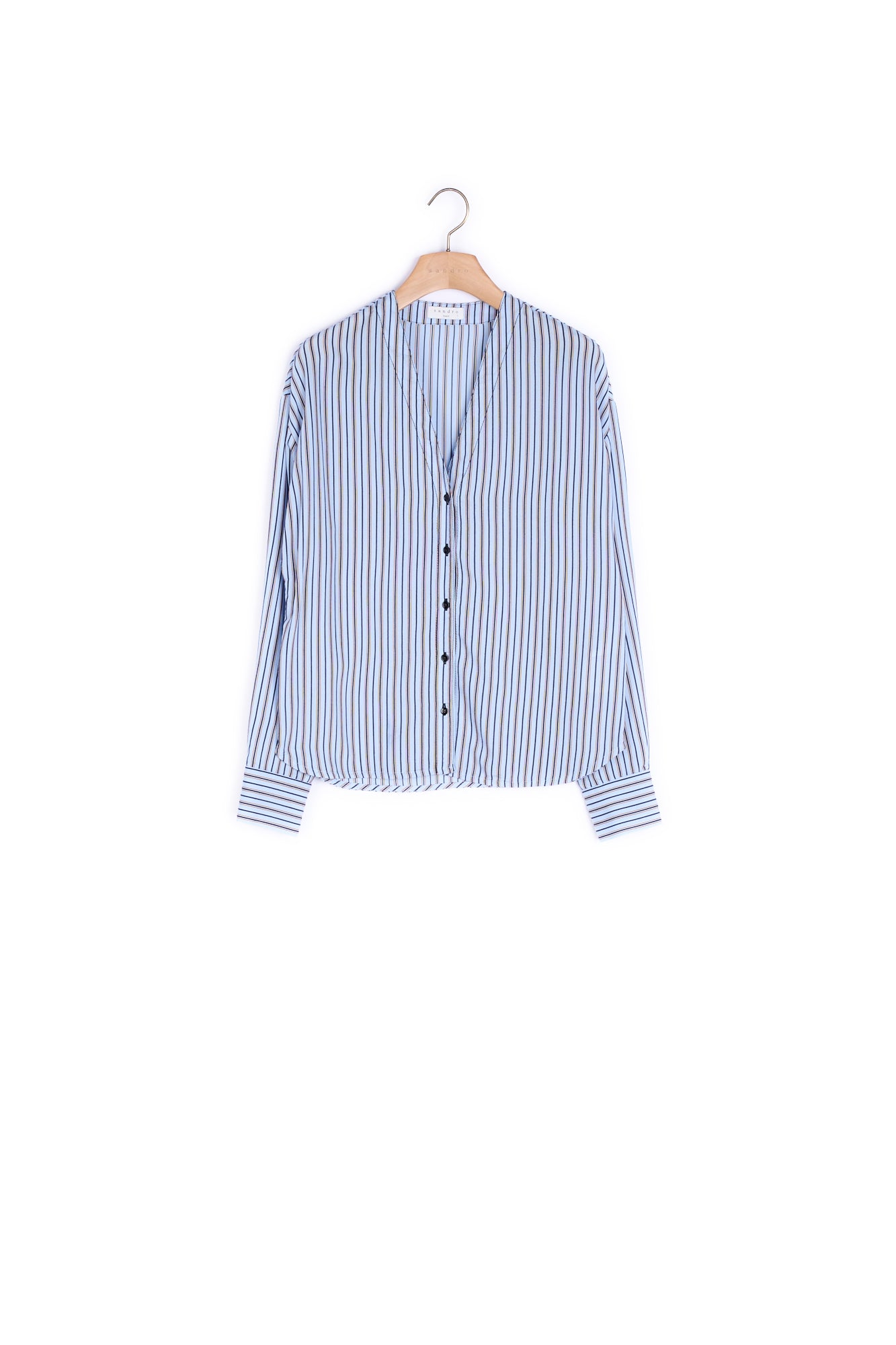 Chemisier en popeline rayée Sandro seconde main