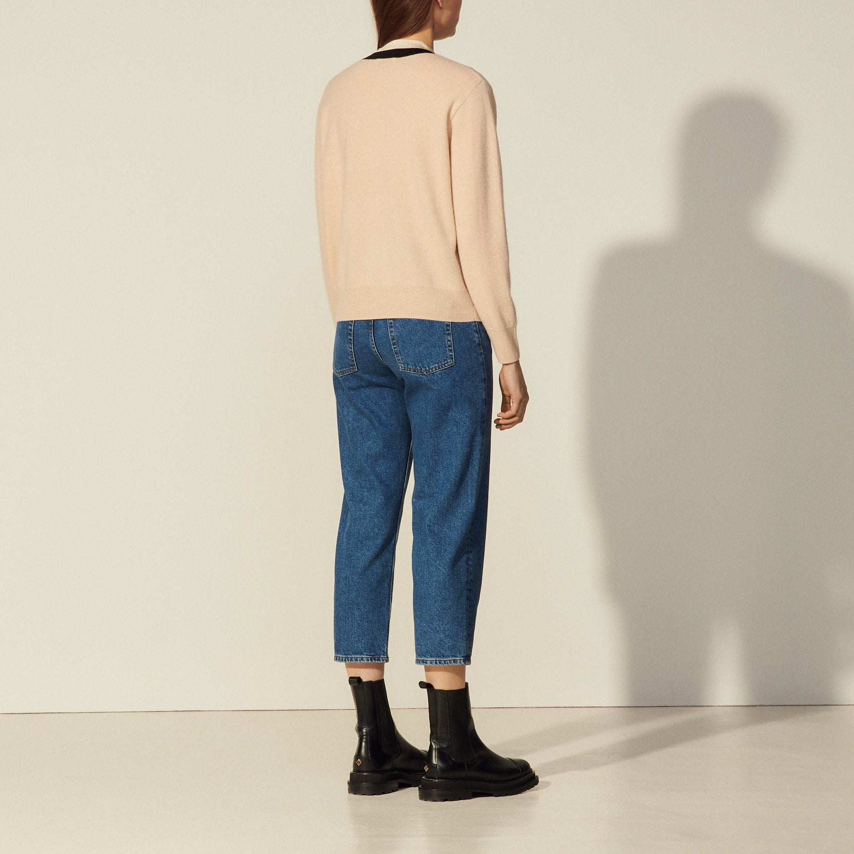 Pull en Maille avec large galon bicolore Sandro seconde main