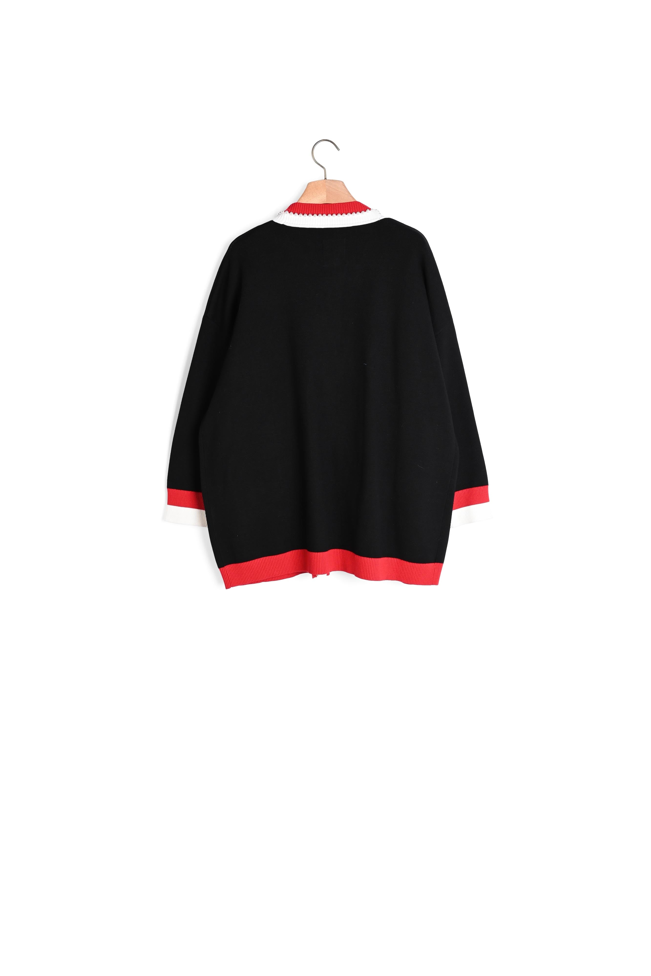 Cardi-coat à rayures contrastantes Sandro seconde main
