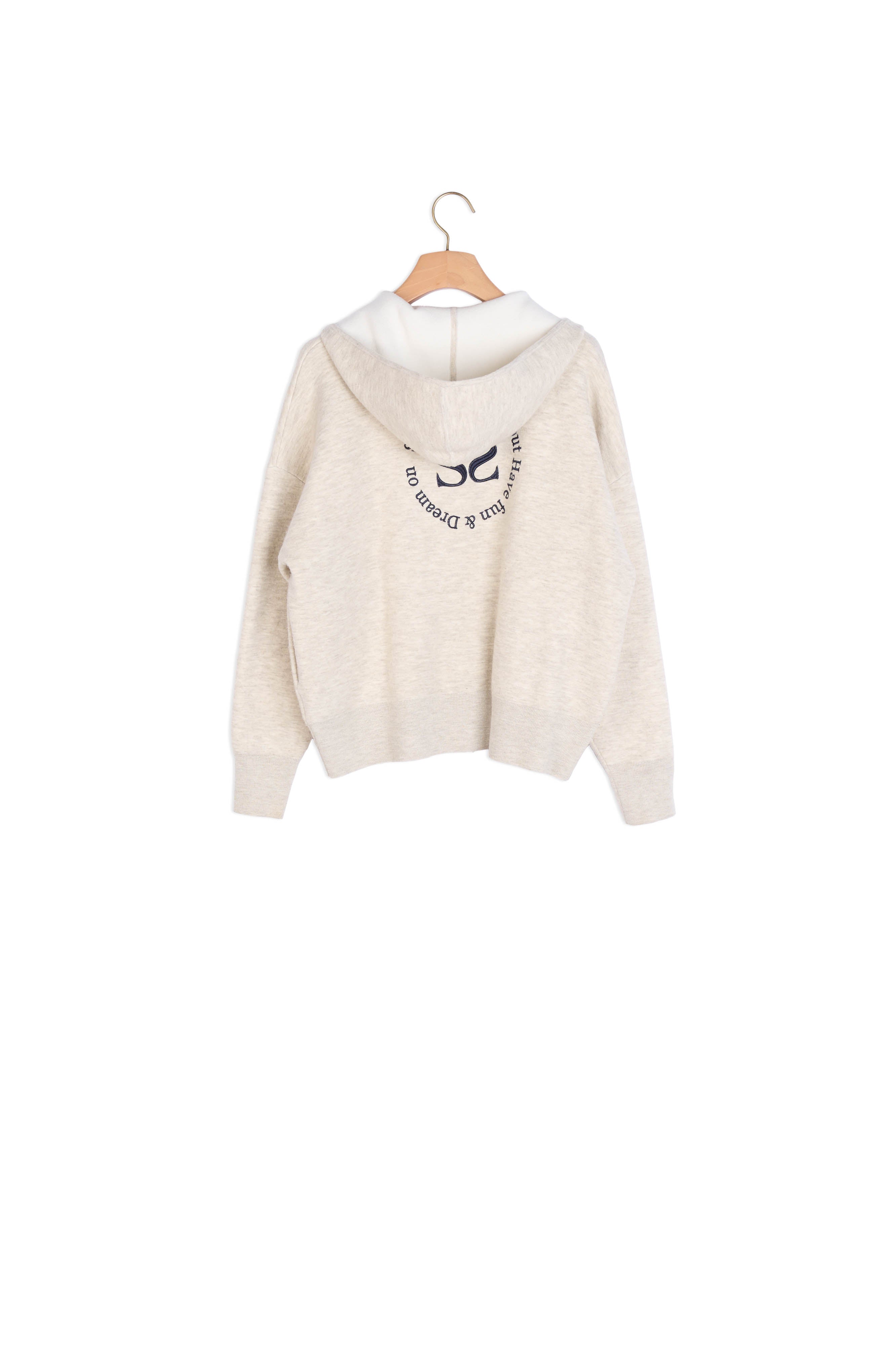 Hoodie zippé avec broderie au dos Sandro seconde main