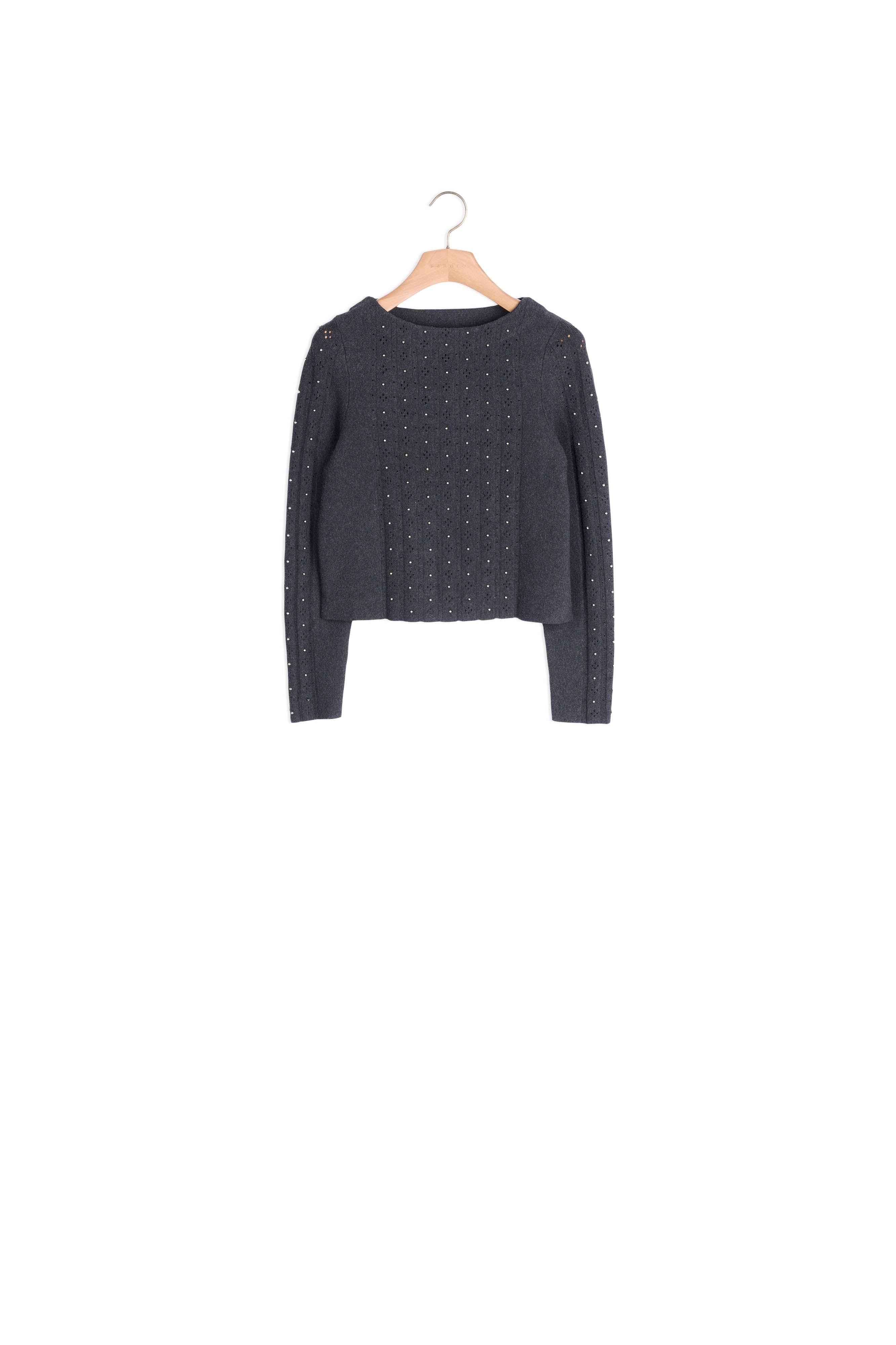 Pull en Maille fantaisie orné de studs Sandro seconde main