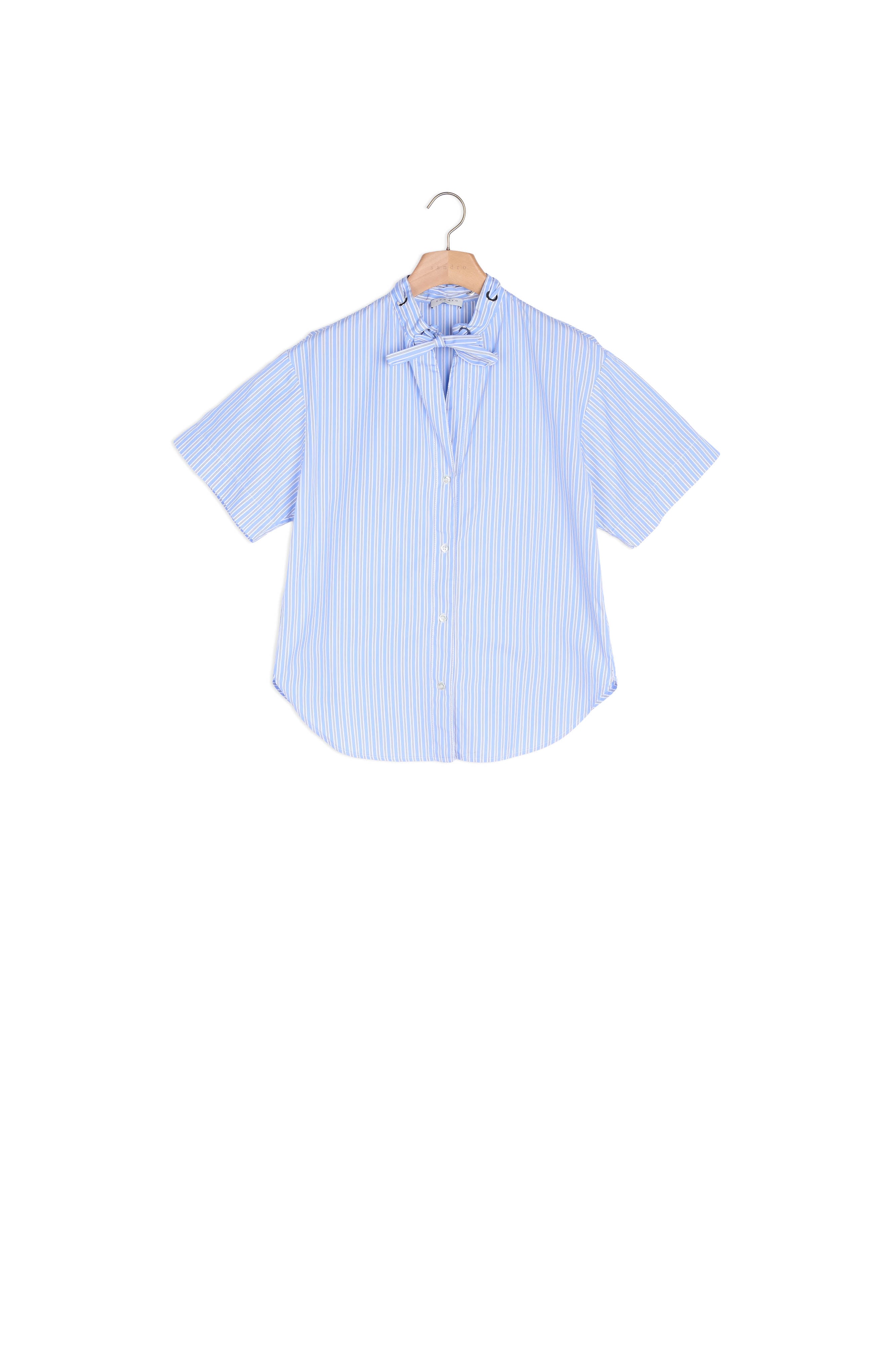Chemise en popeline à manches courtes Sandro seconde main