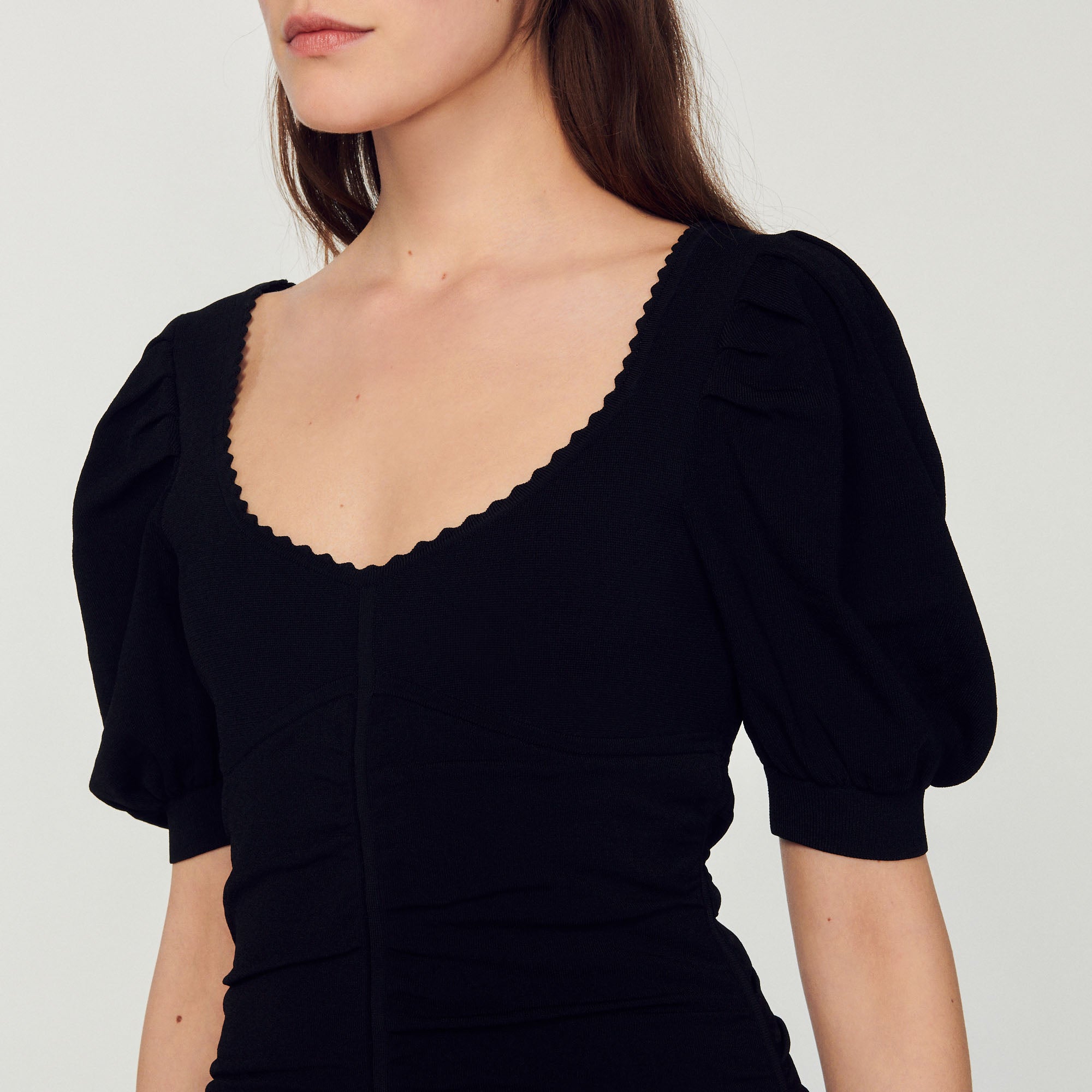 Robe froncée en Maille Sandro seconde main