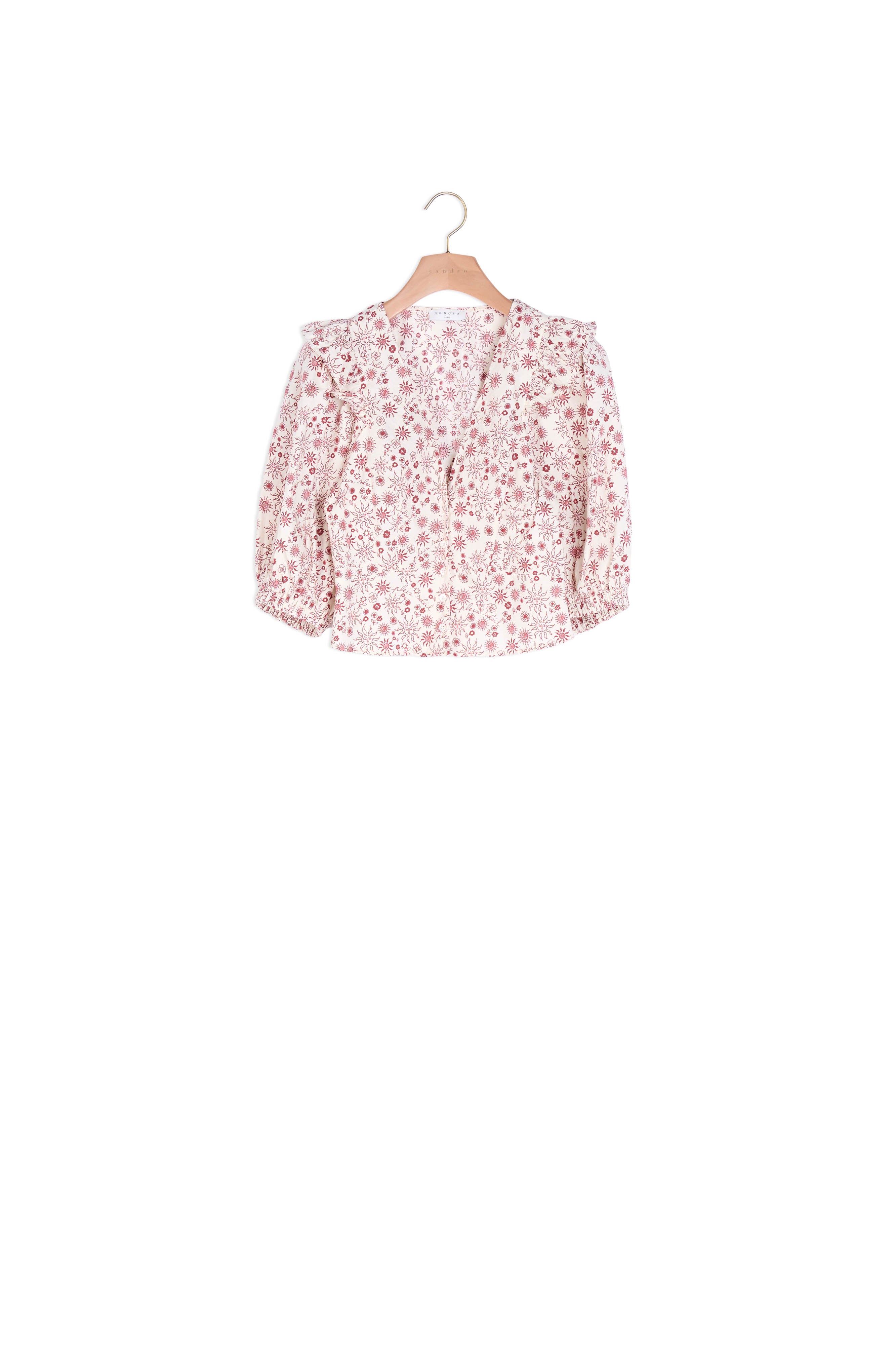 Chemise courte imprimée Sandro seconde main