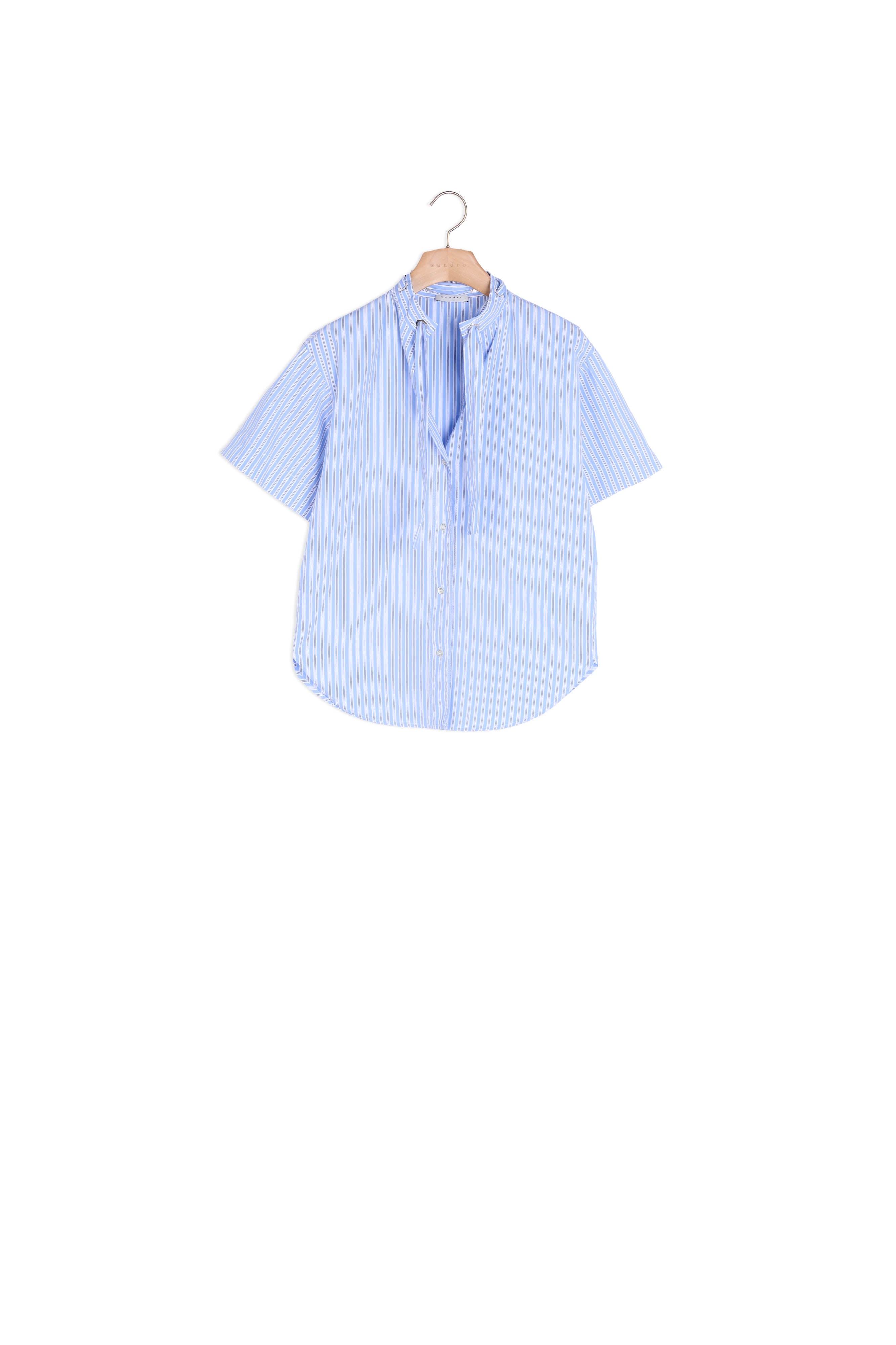 Chemise en popeline à manches courtes Sandro seconde main