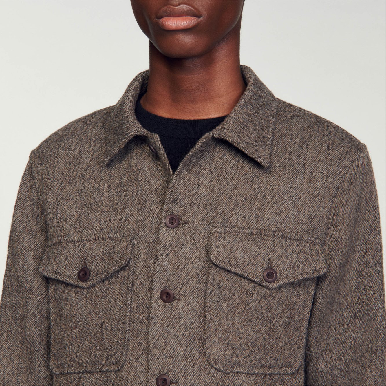 SurChemise en laine Sandro seconde main