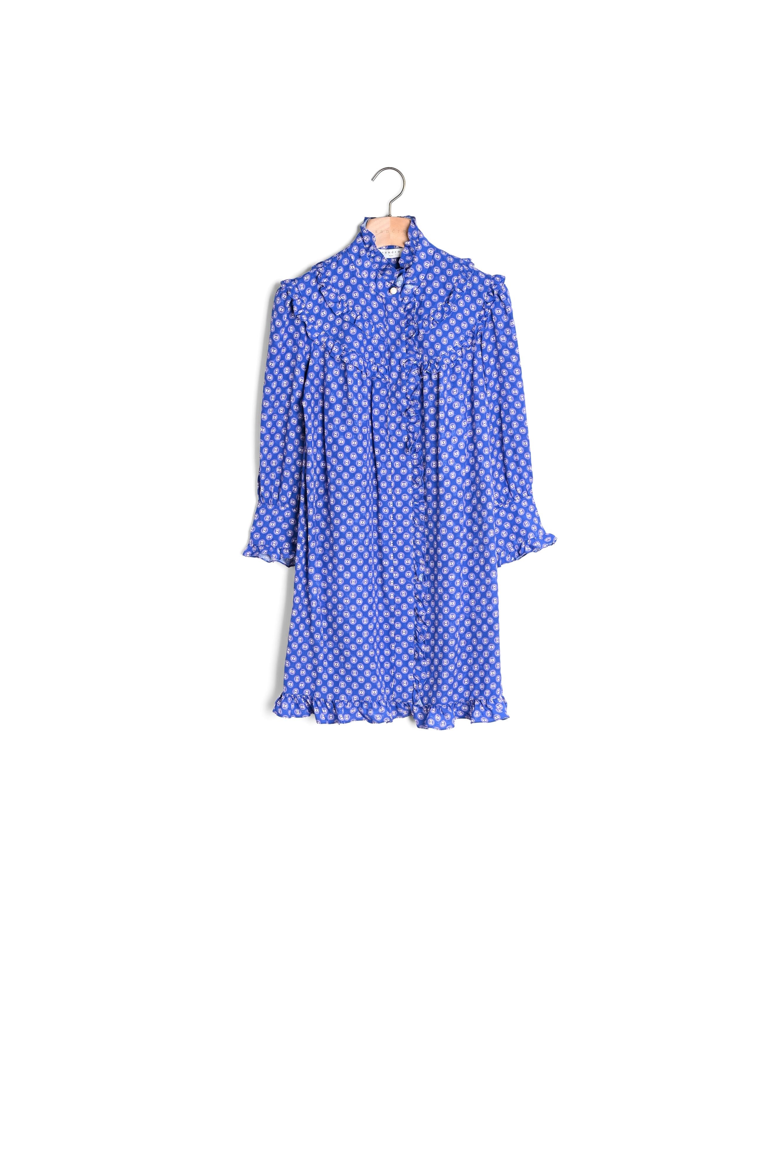 Robe courte imprimée à manches longues Sandro seconde main