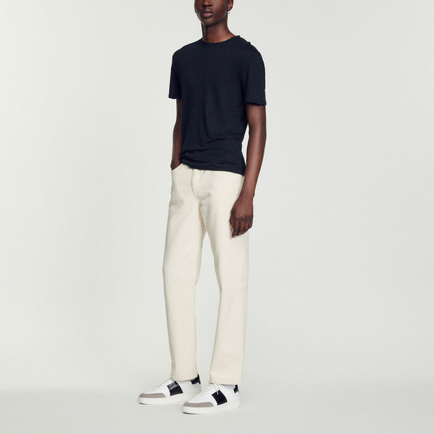 T-shirt en lin Sandro seconde main