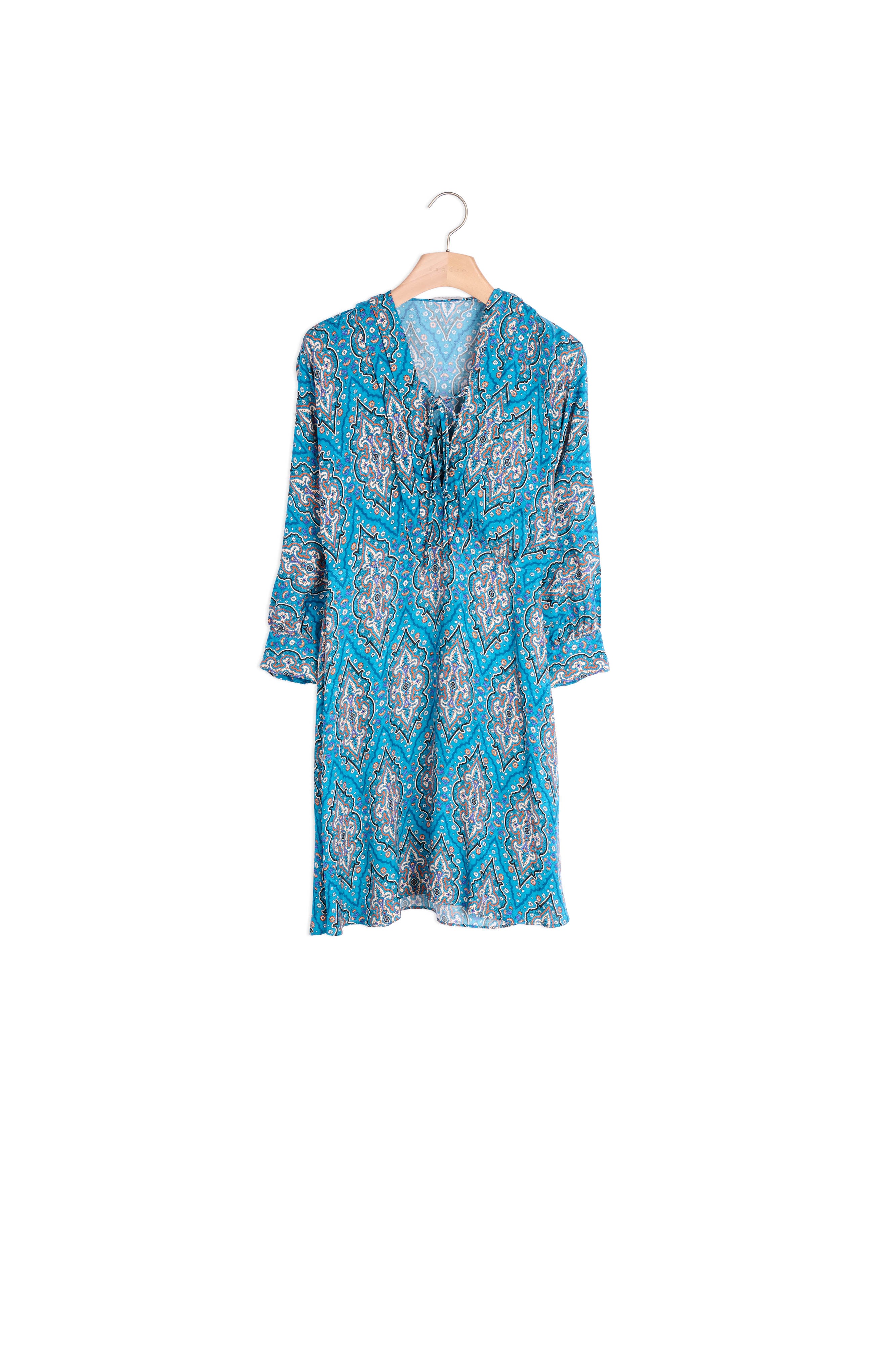 Robe courte imprimée avec laçage Sandro seconde main
