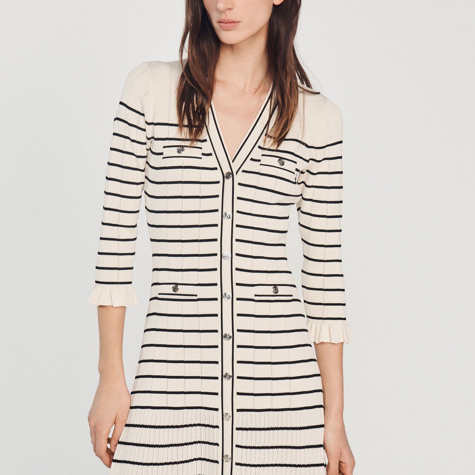 Robe longue marinière Sandro seconde main