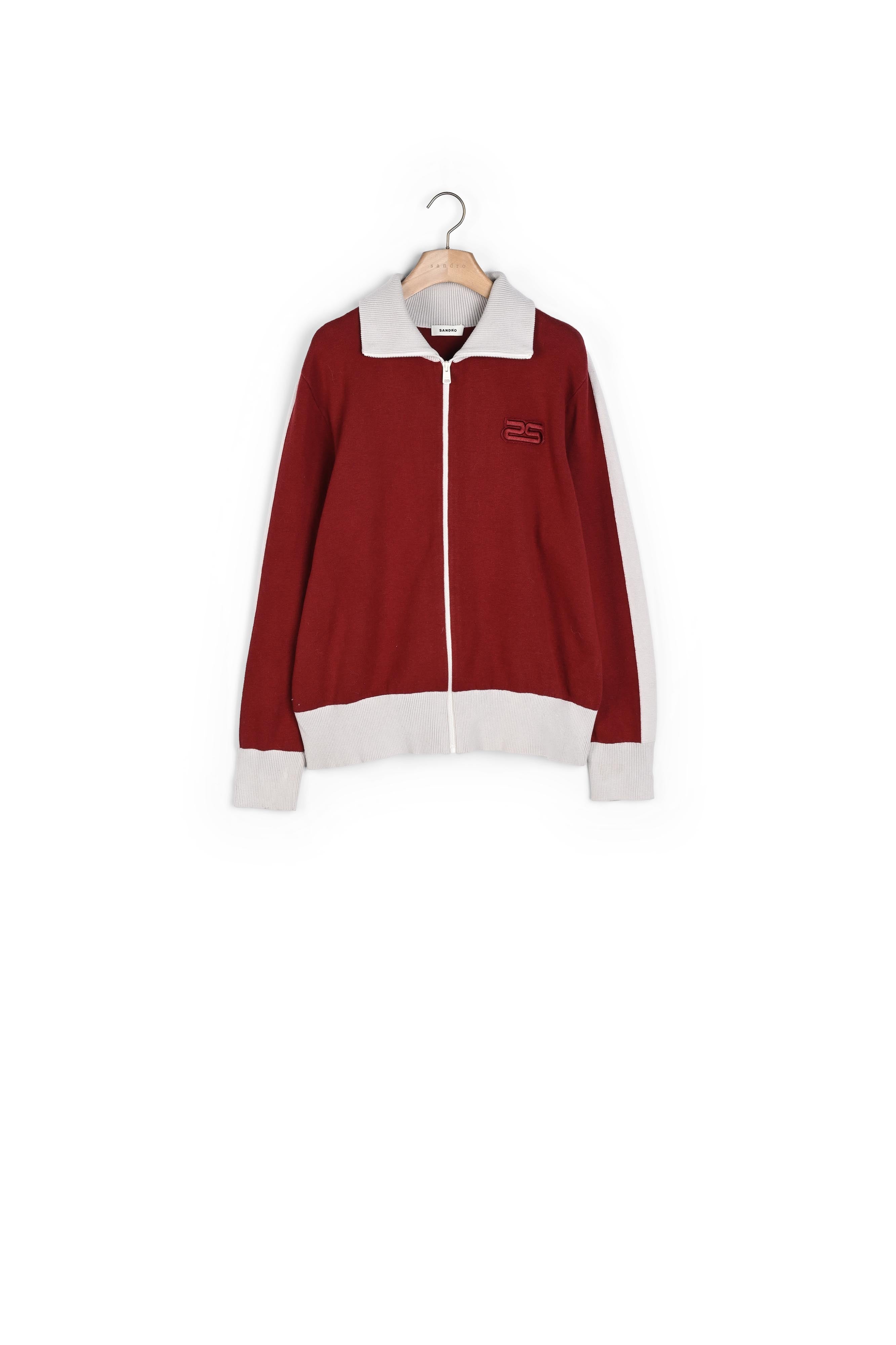 Cardigan bicolore en Maille Sandro seconde main