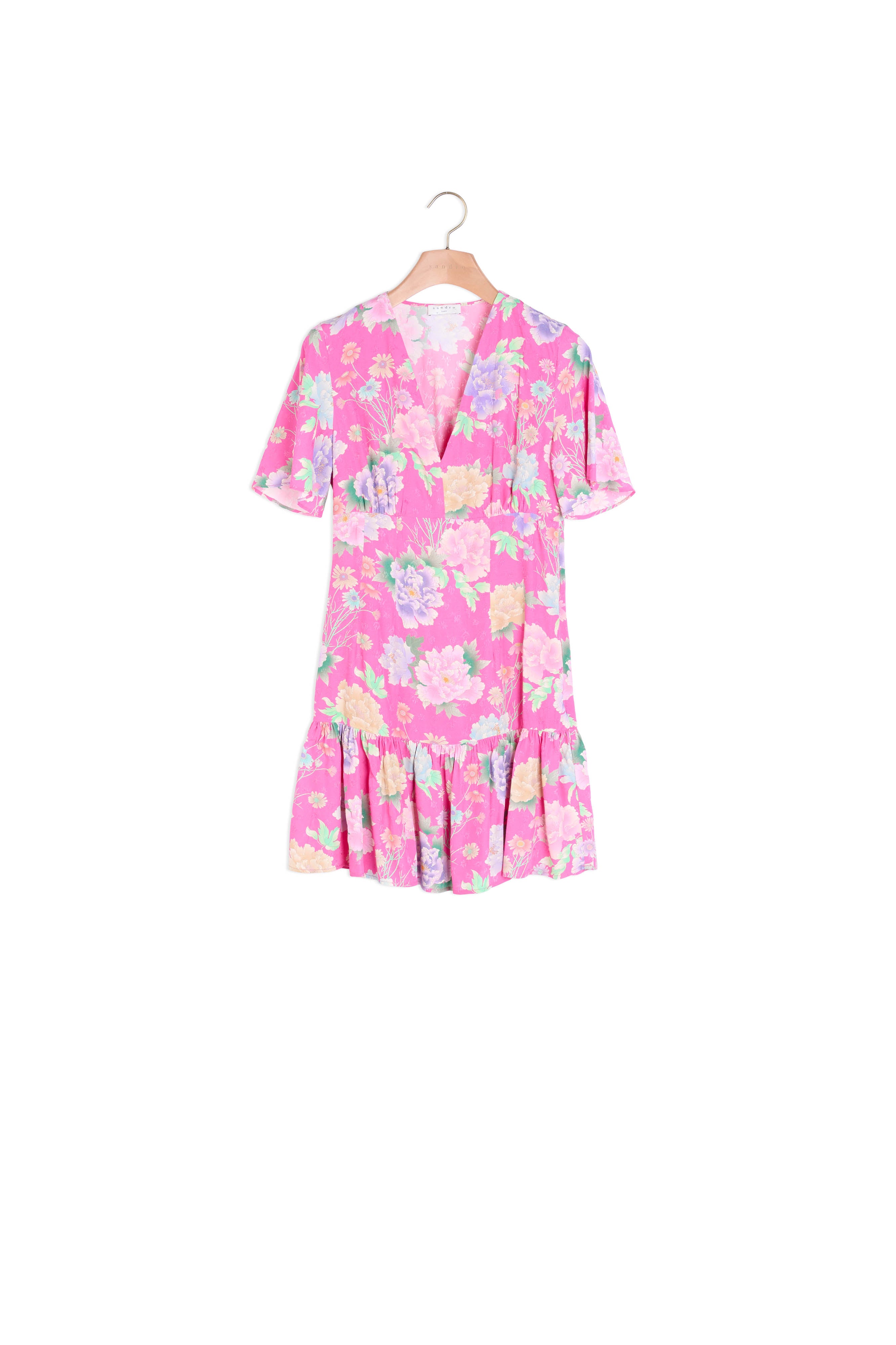 Robe courte en jacquard imprimé Sandro seconde main