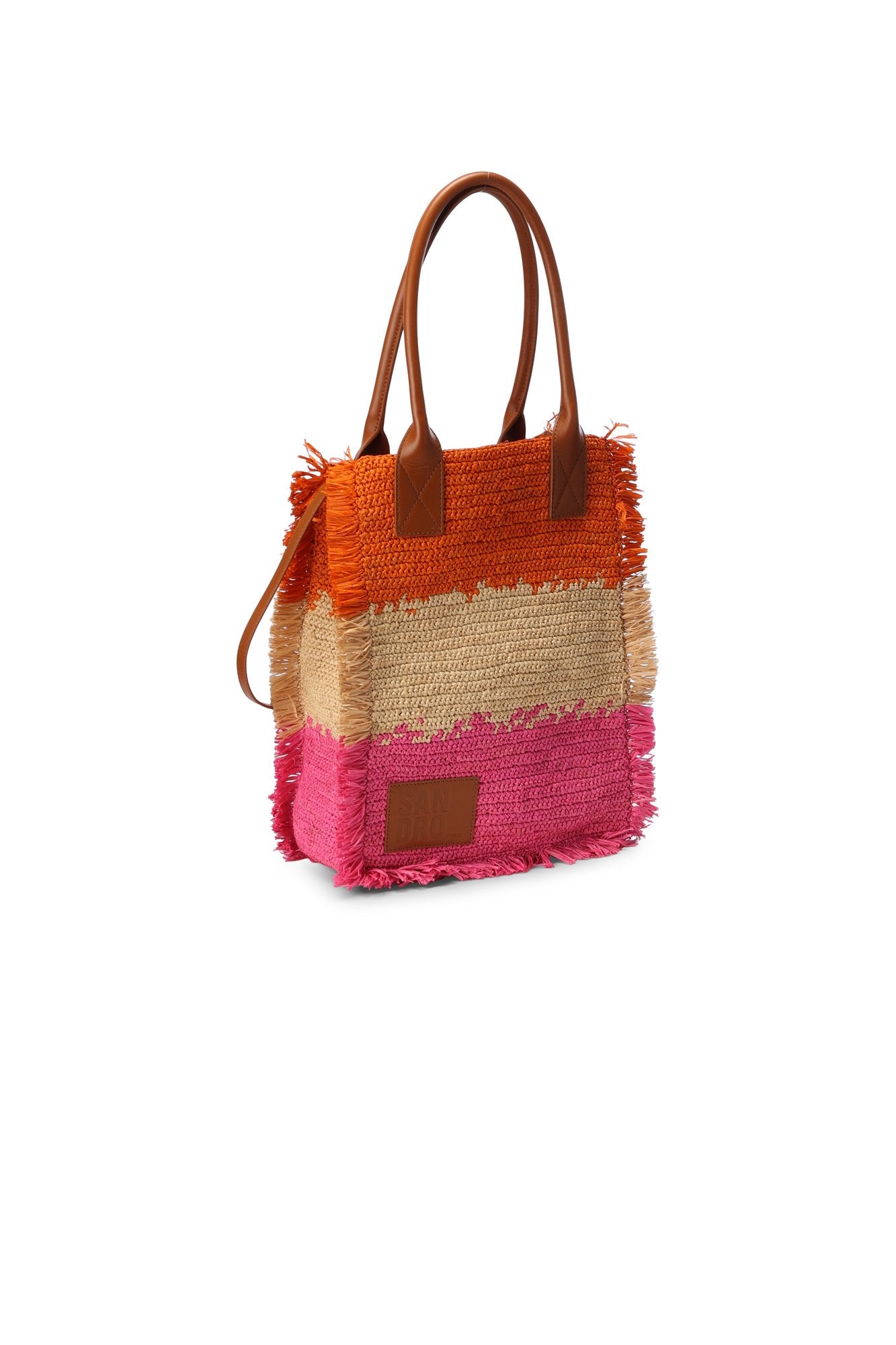Tote bag en raphia Sandro seconde main