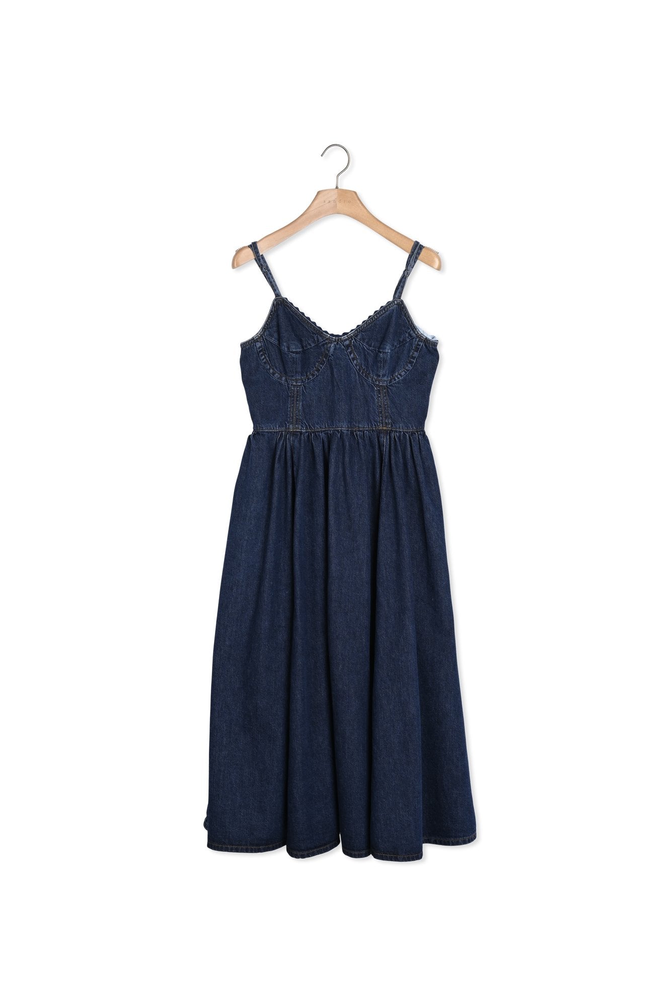 Robe midi en jean Sandro seconde main