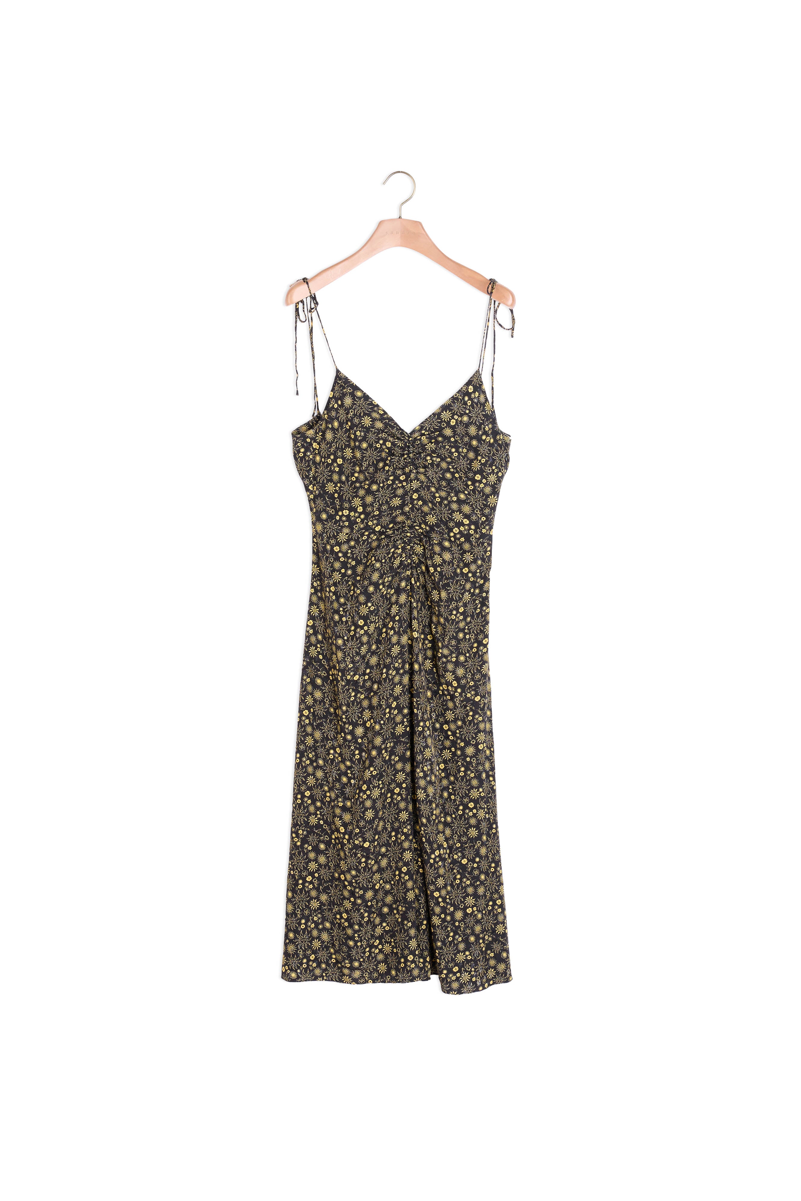 Robe longue imprimée à fines bretelles Sandro seconde main